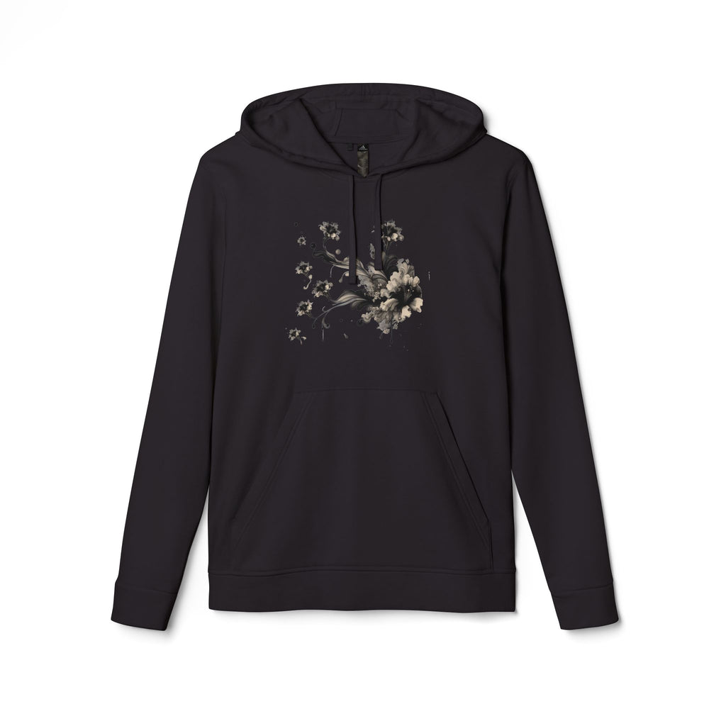 Artistic Rose Graphic Fleece Hoodie, Cozy Unisex Hoodie, Spring Fashion Hoodie, Casual Wear Hoodie, Gift for Her