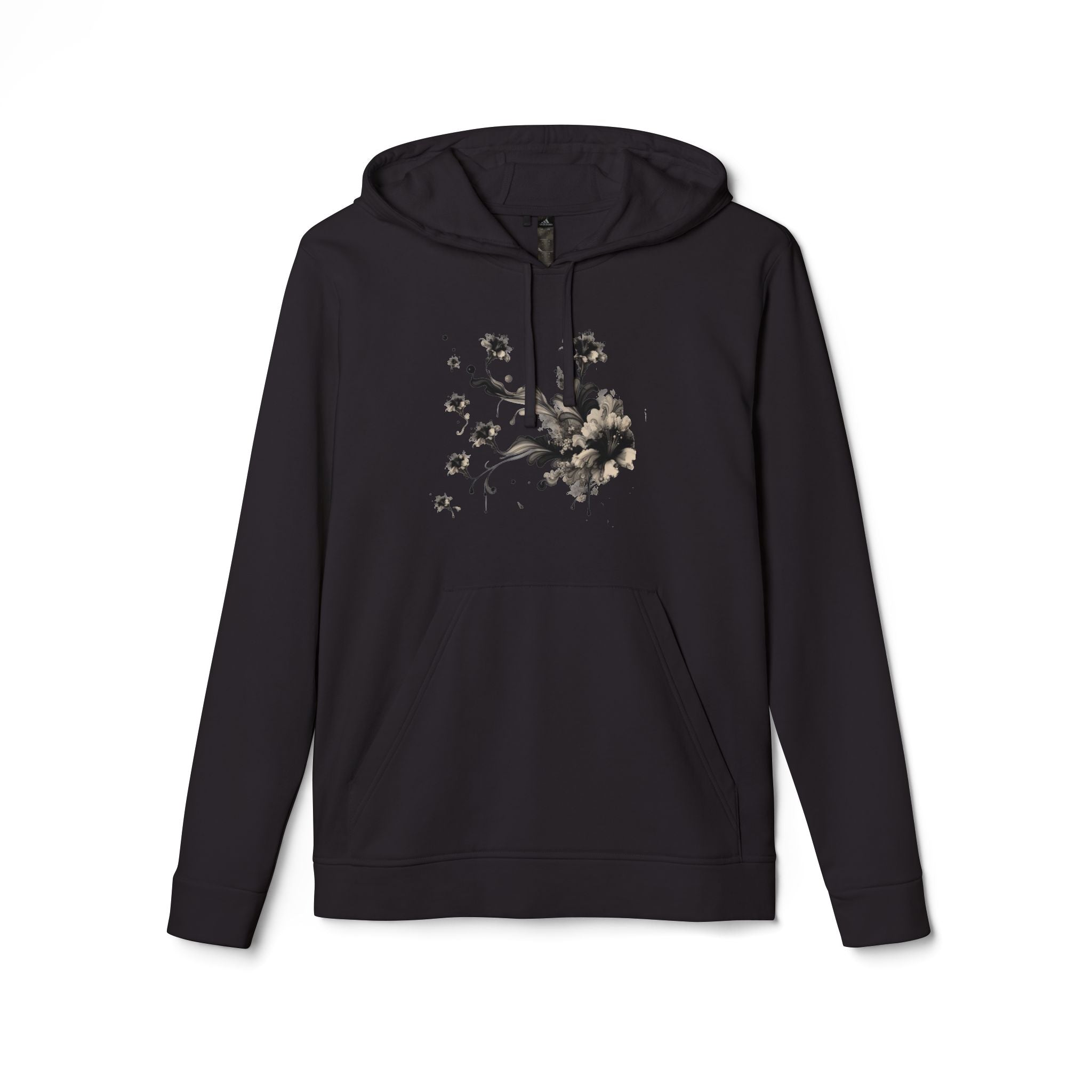 Artistic Rose Graphic Fleece Hoodie, Cozy Unisex Hoodie, Spring Fashion Hoodie, Casual Wear Hoodie, Gift for Her
