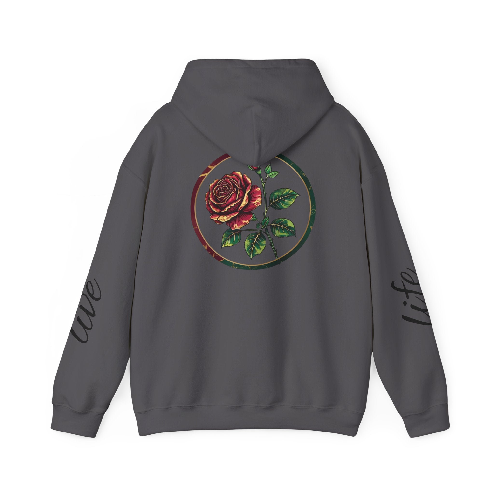 Nature-Inspired Hoodie with Floral Prints, Cozy Sweatshirt, Gift for Nature Lovers, Perfect for Autumn, Unisex Casual Wear