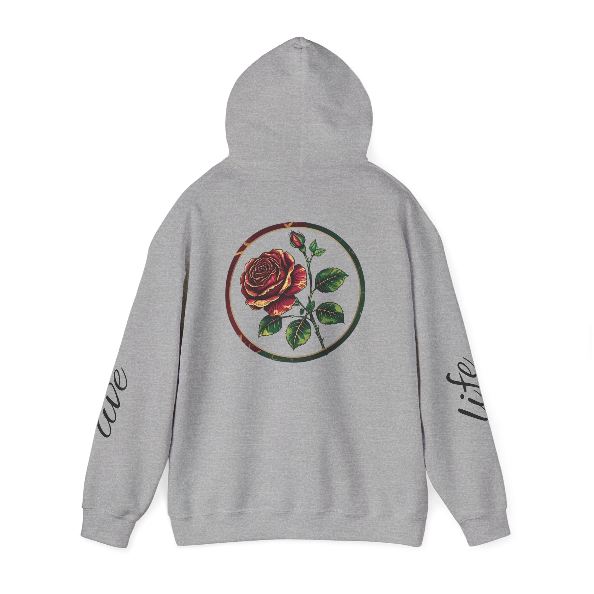 Nature-Inspired Hoodie with Floral Prints, Cozy Sweatshirt, Gift for Nature Lovers, Perfect for Autumn, Unisex Casual Wear
