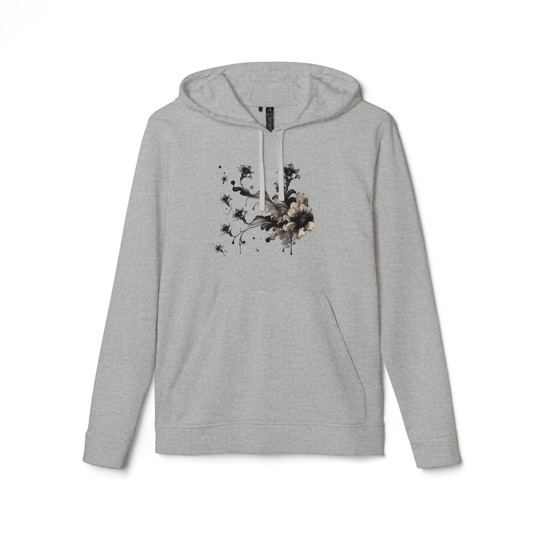 Artistic Rose Graphic Fleece Hoodie, Cozy Unisex Hoodie, Spring Fashion Hoodie, Casual Wear Hoodie, Gift for Her