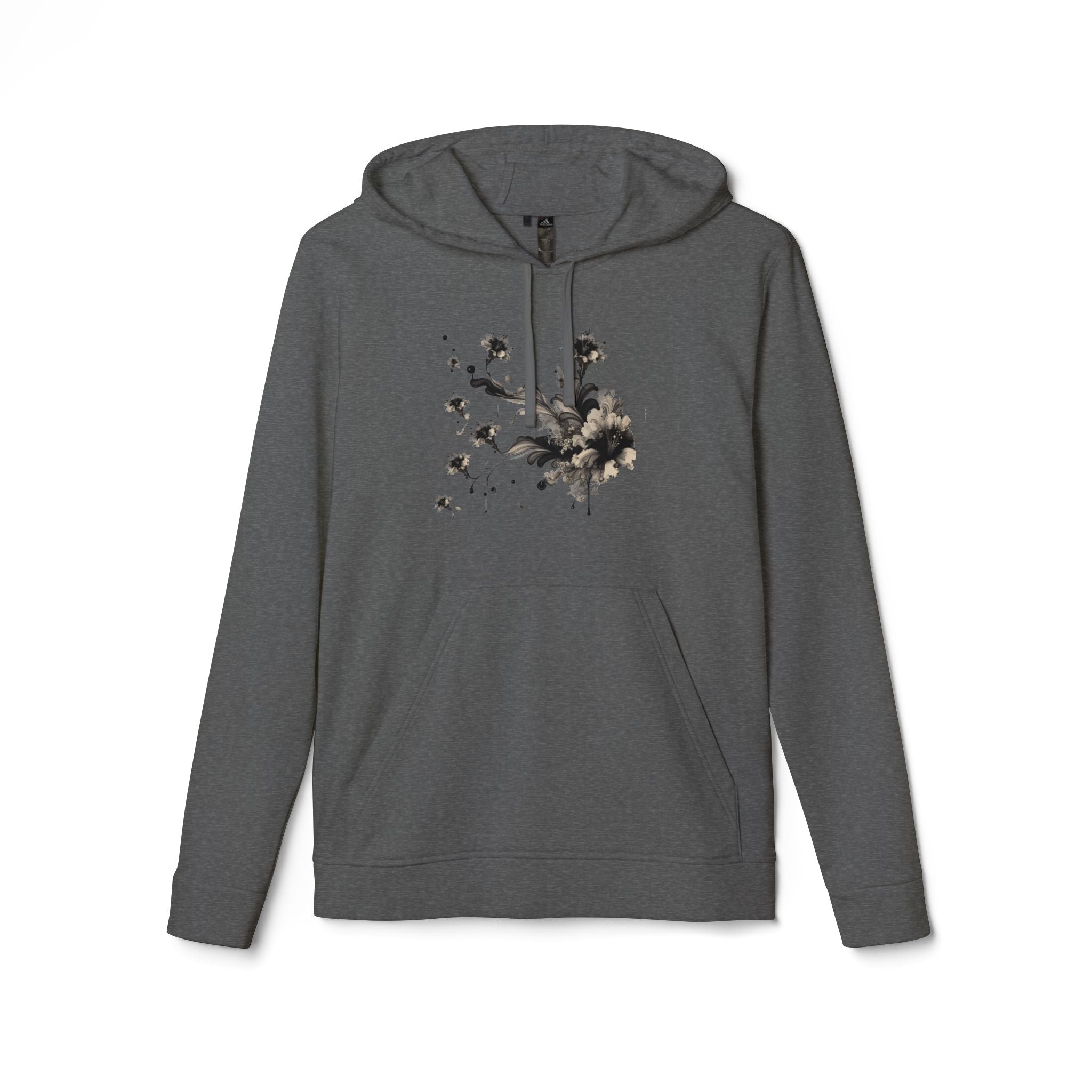 Artistic Rose Graphic Fleece Hoodie, Cozy Unisex Hoodie, Spring Fashion Hoodie, Casual Wear Hoodie, Gift for Her