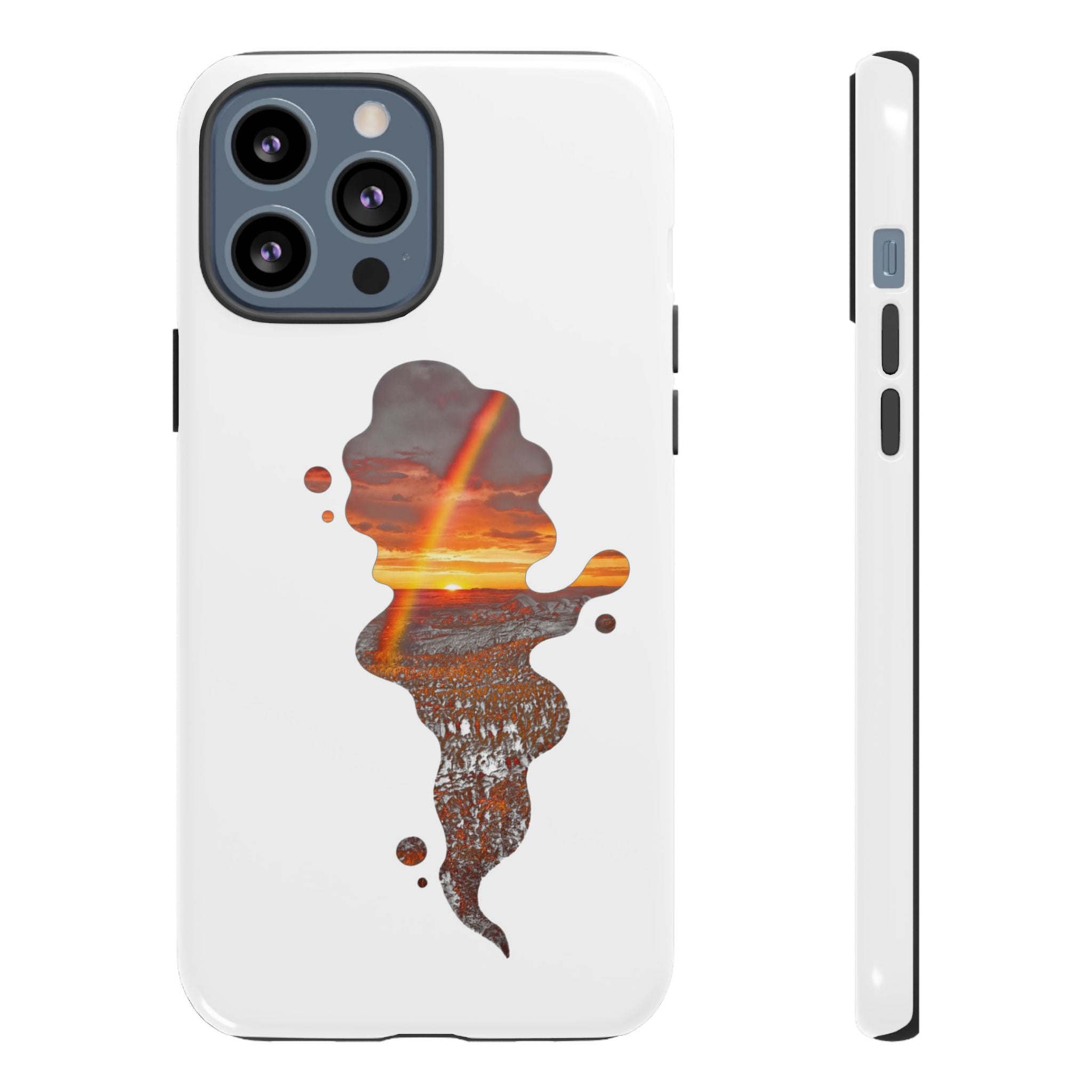 Sunset Melt Phone Case — Artistic Drip Beach Landscape Protective Cover