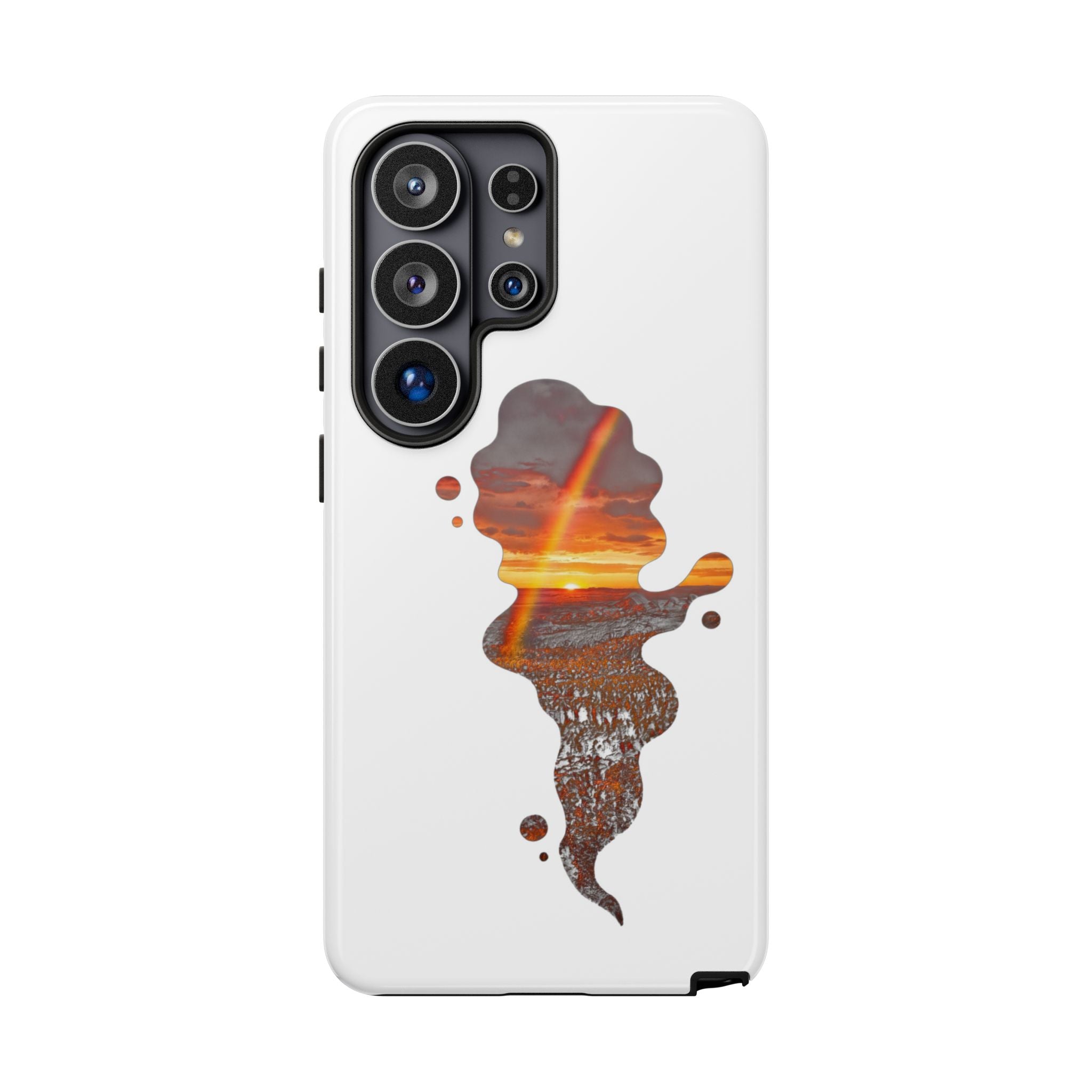 Sunset Melt Phone Case — Artistic Drip Beach Landscape Protective Cover