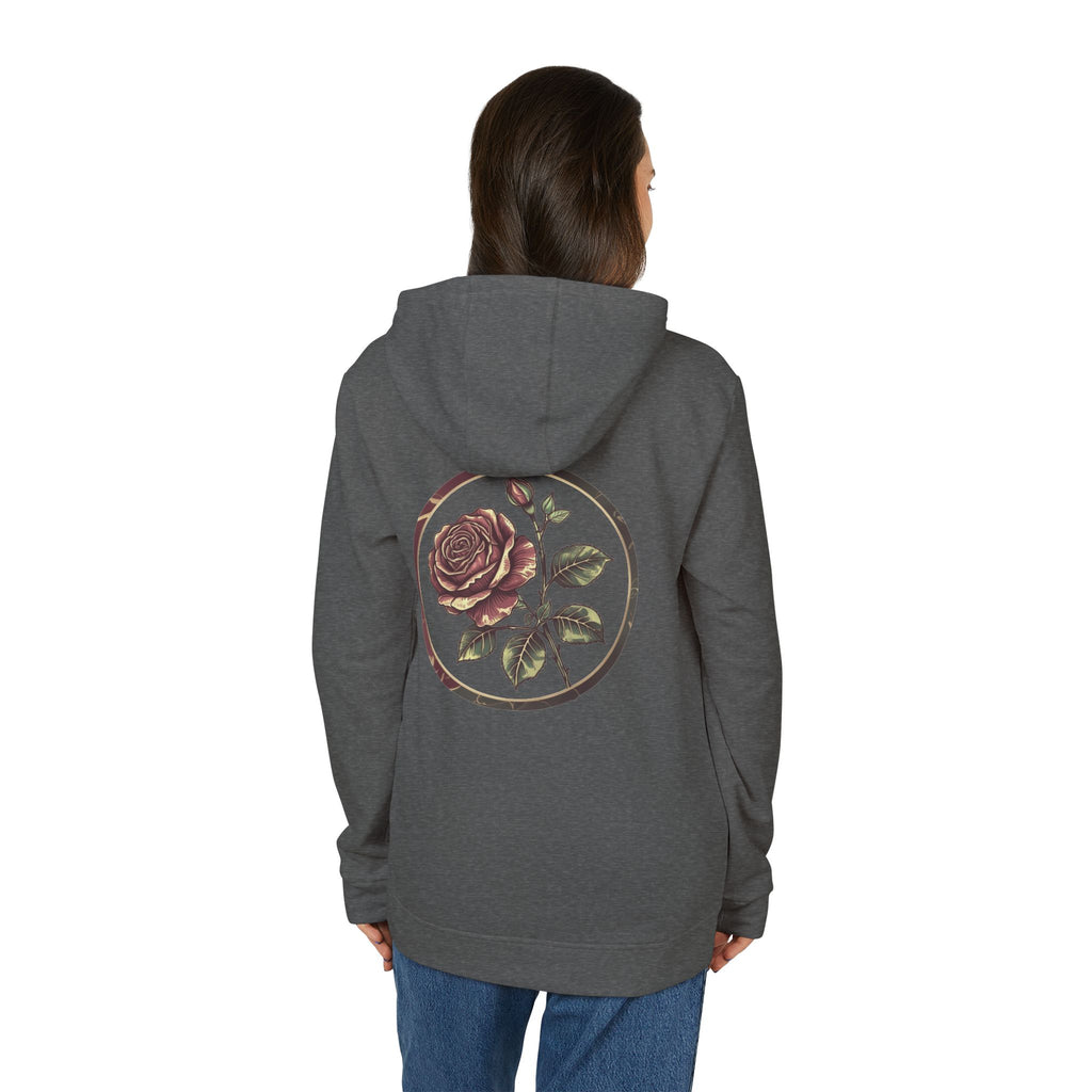 Artistic Rose Graphic Fleece Hoodie, Cozy Unisex Hoodie, Spring Fashion Hoodie, Casual Wear Hoodie, Gift for Her