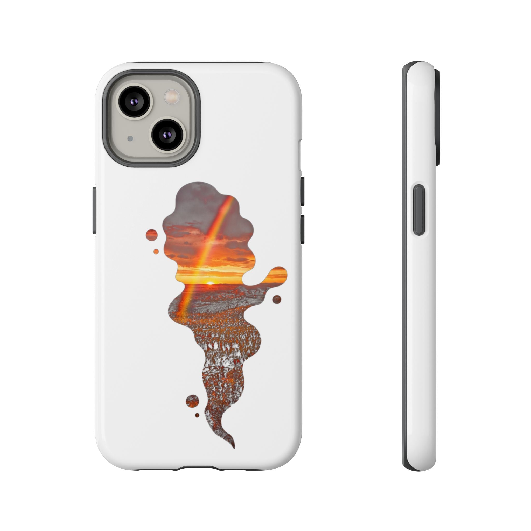 Sunset Melt Phone Case — Artistic Drip Beach Landscape Protective Cover