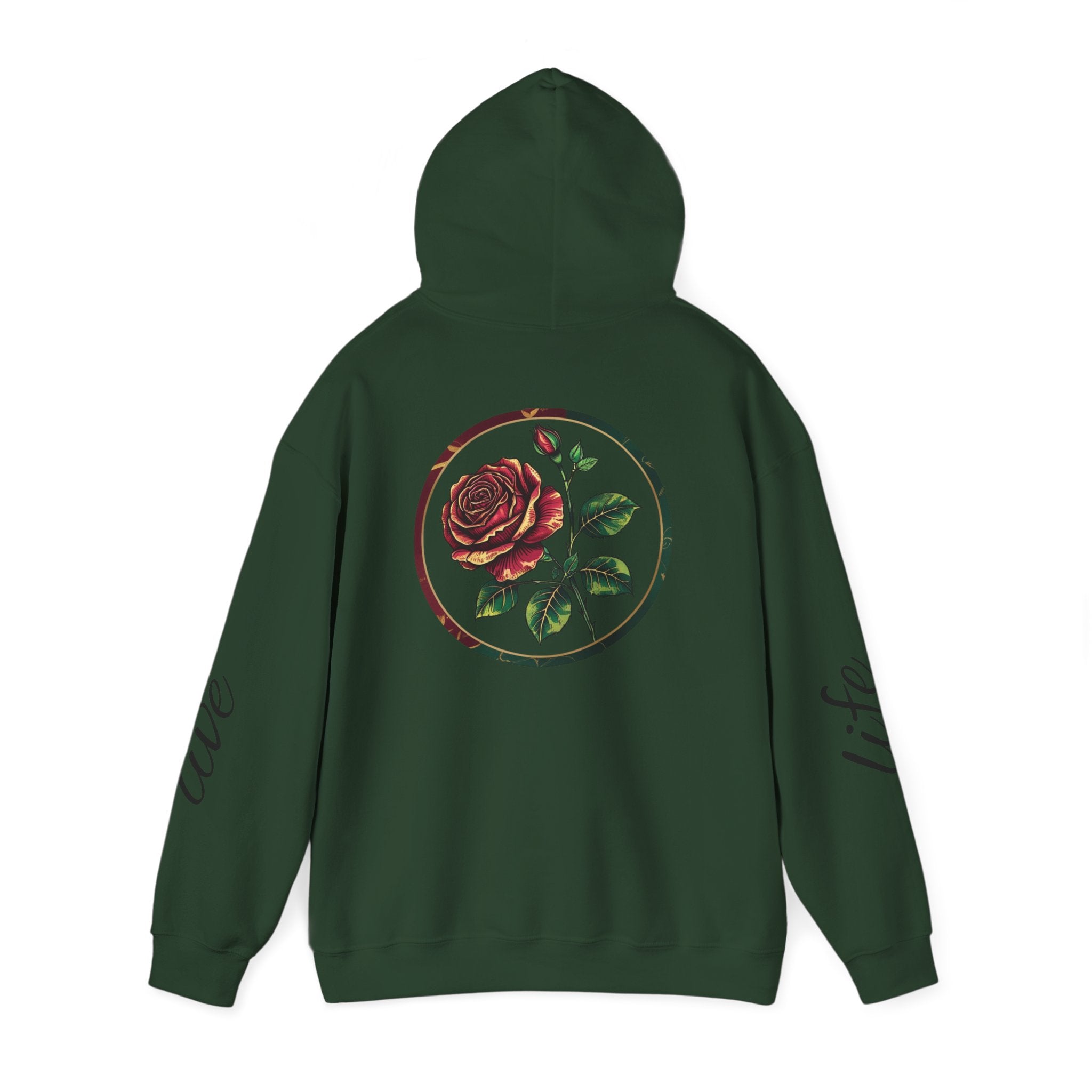 Nature-Inspired Hoodie with Floral Prints, Cozy Sweatshirt, Gift for Nature Lovers, Perfect for Autumn, Unisex Casual Wear