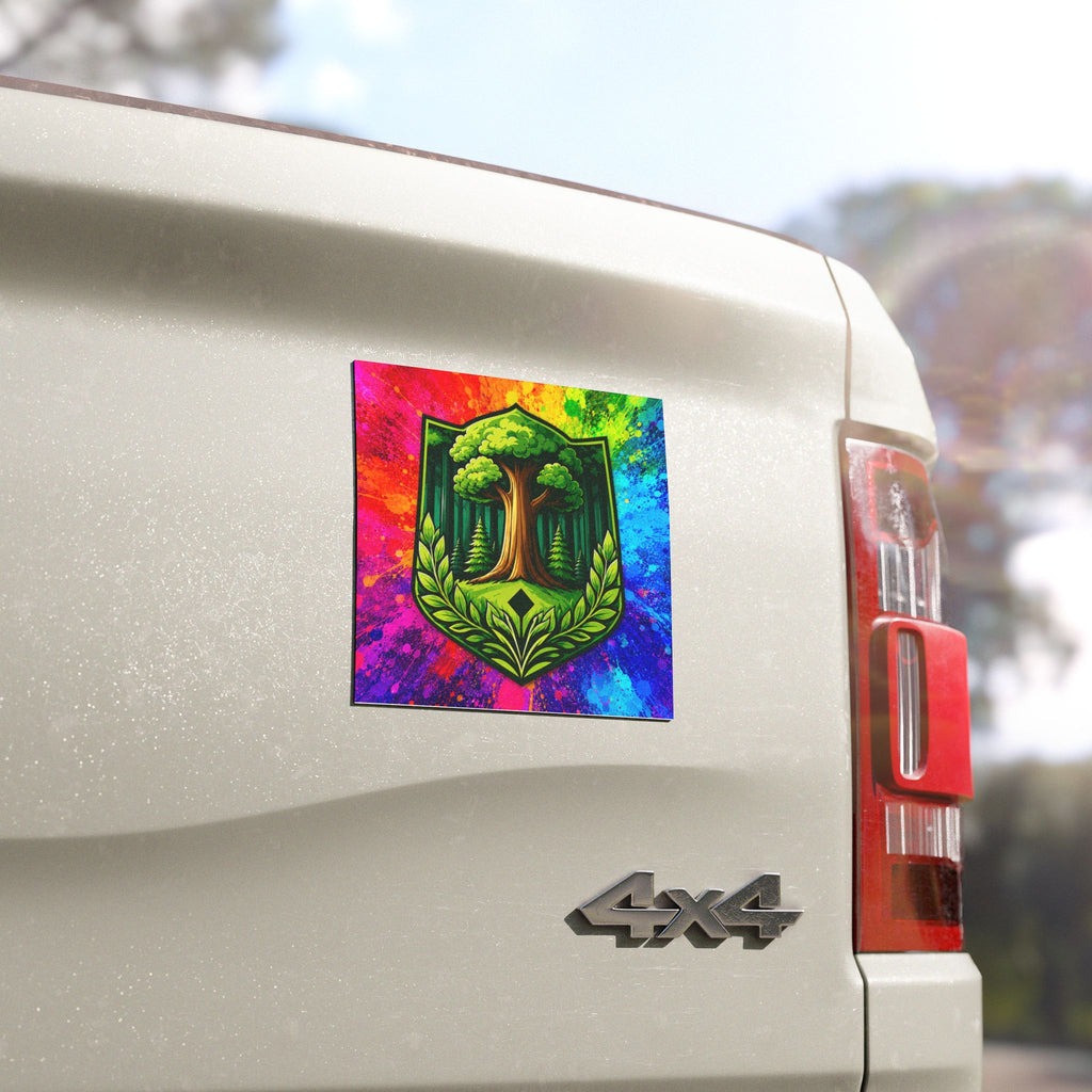 Custom Bold Colorful Namebrand Emblem Car Magnet