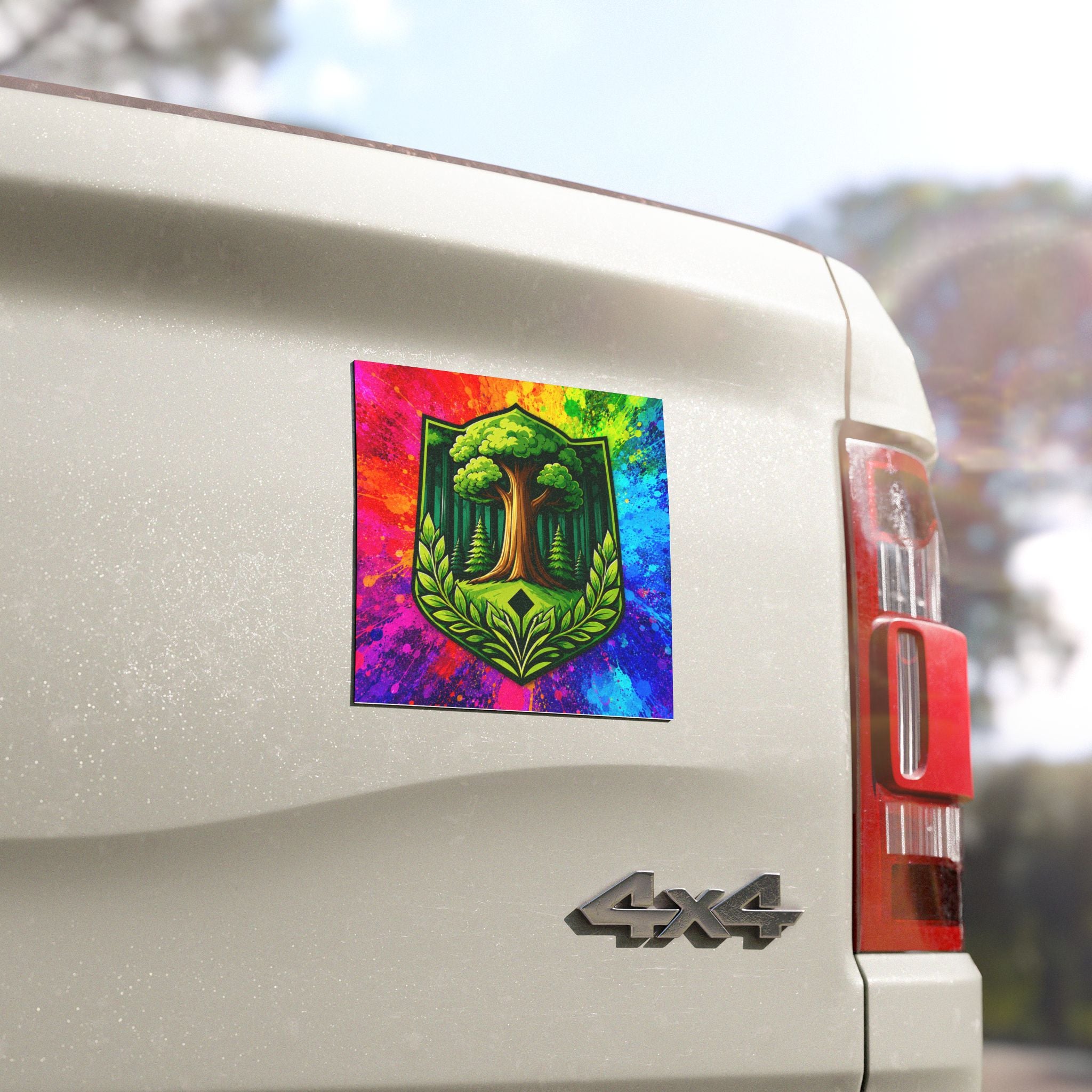 Custom Bold Colorful Namebrand Emblem Car Magnet
