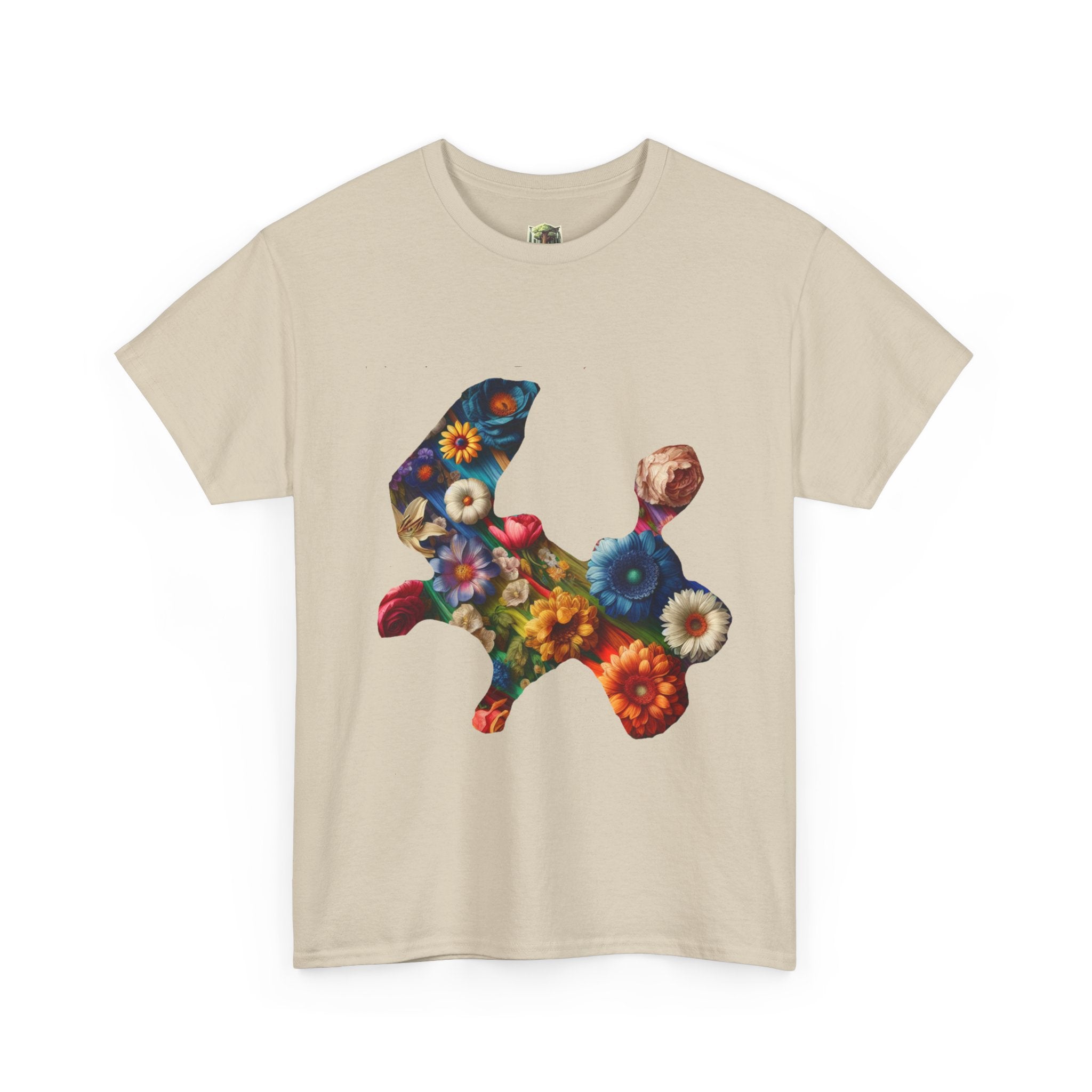 Floral Rabbit Tee, Unisex Art Tee, Cute Graphic T-Shirt, Casual Gift, Spring Outfit, Botanical Shirt