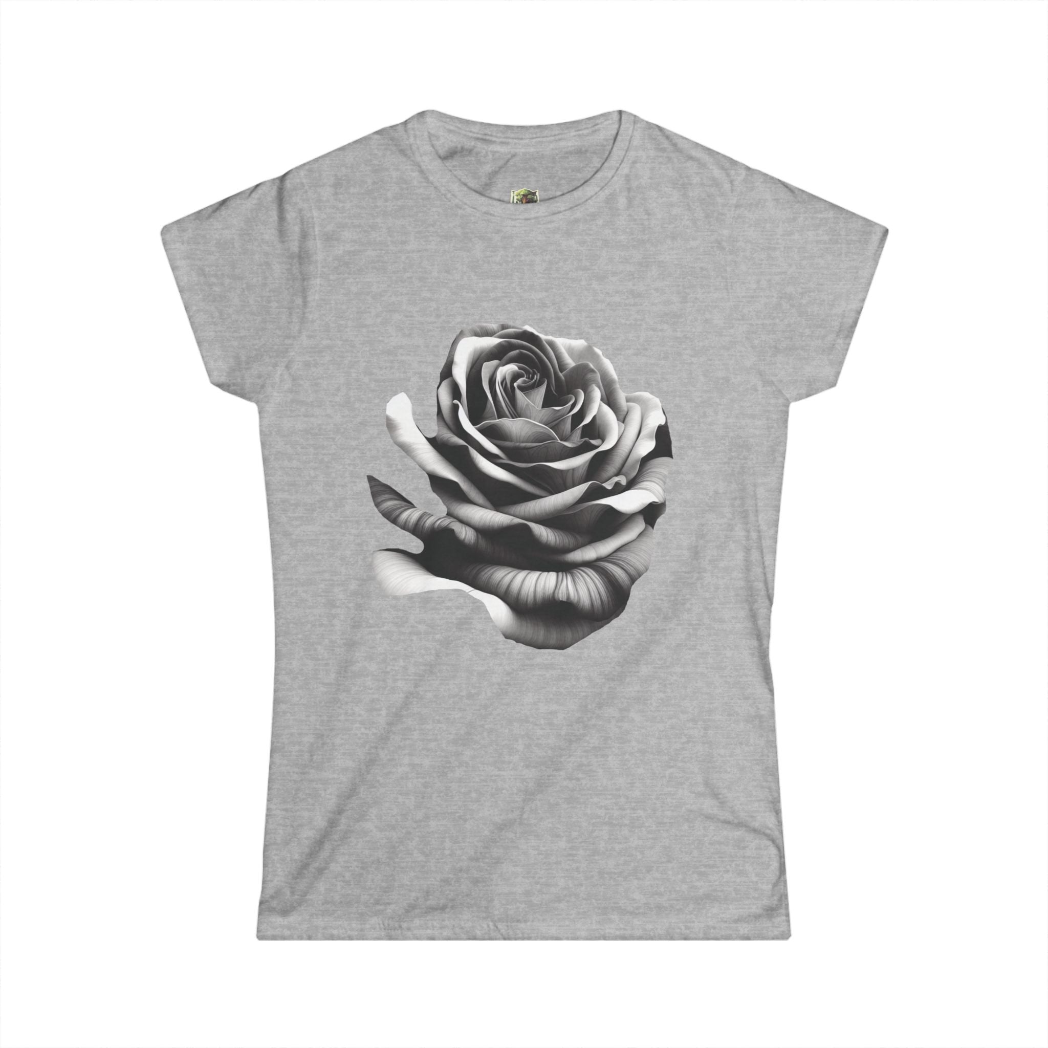 Women's Floral Graphic Tee, Rose Design Shirt, Casual Wear, Gift for Her, Spring Fashion, Nature Lover's Tee