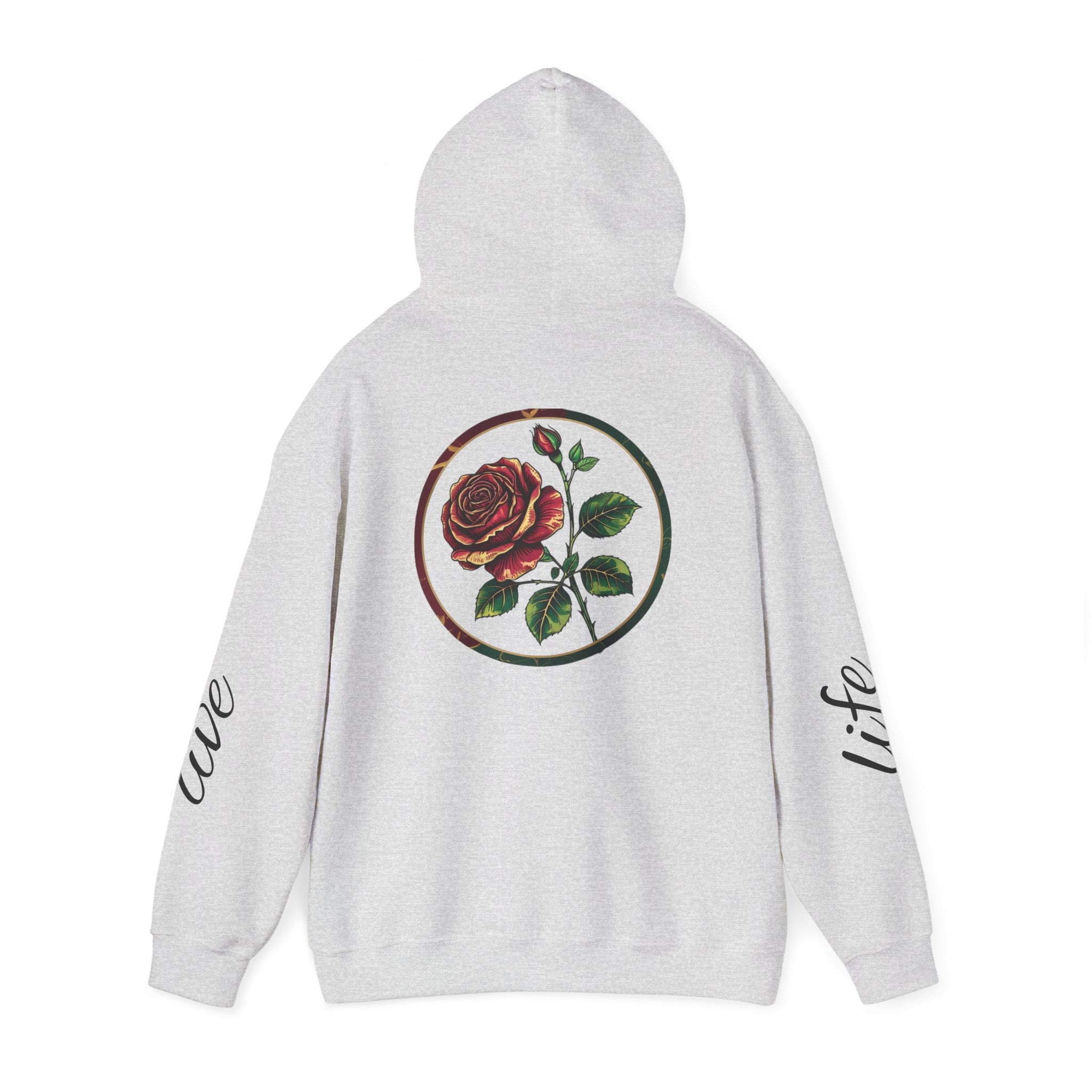 Nature-Inspired Hoodie with Floral Prints, Cozy Sweatshirt, Gift for Nature Lovers, Perfect for Autumn, Unisex Casual Wear