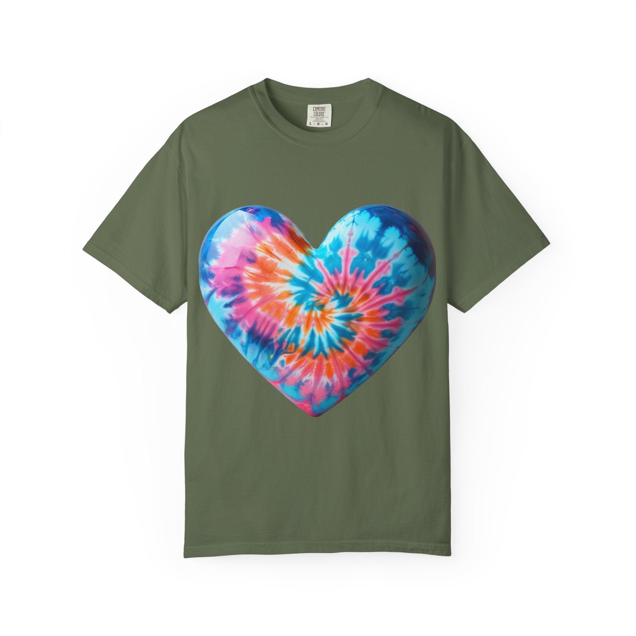Heart Tie-Dye T-Shirt with 'Nannas Love is Unmatched' Design, Gift for Grandma, Summer Vibe Tee, Casual Wear, Birthday Gift