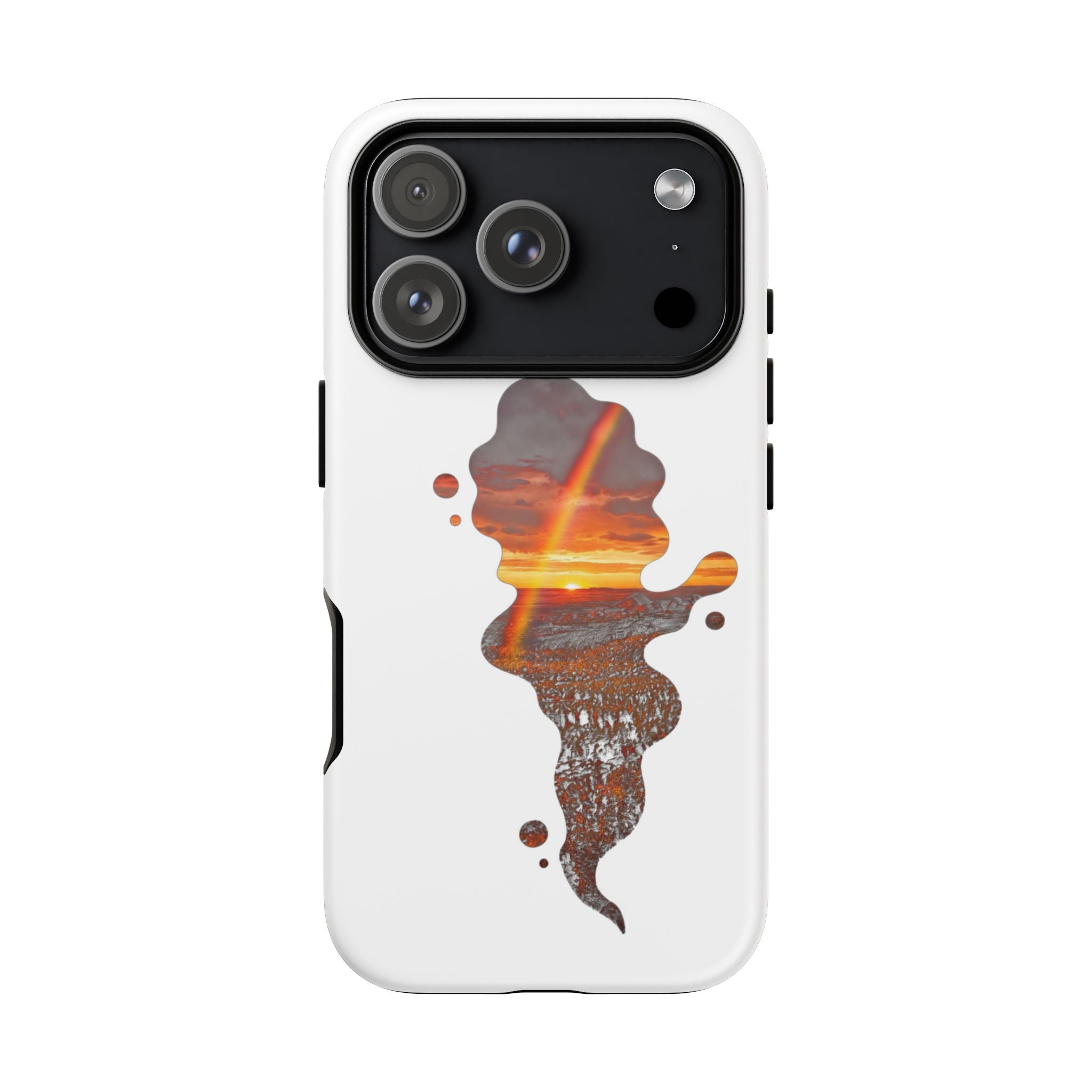 Sunset Melt Phone Case — Artistic Drip Beach Landscape Protective Cover