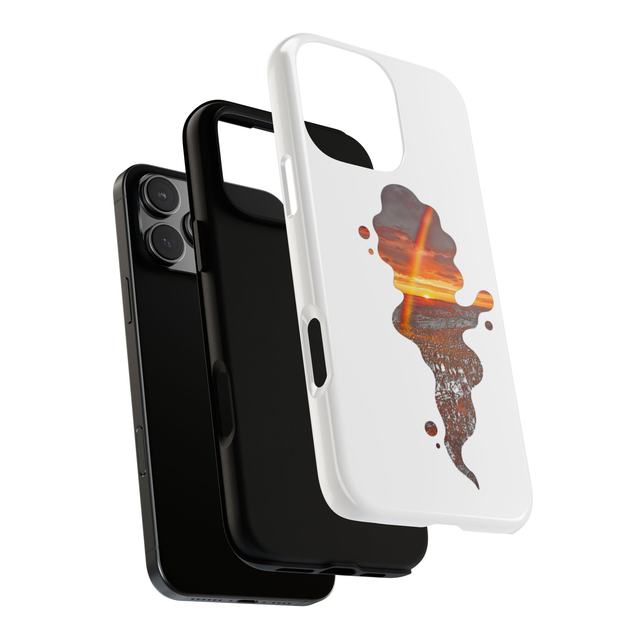 Sunset Melt Phone Case — Artistic Drip Beach Landscape Protective Cover