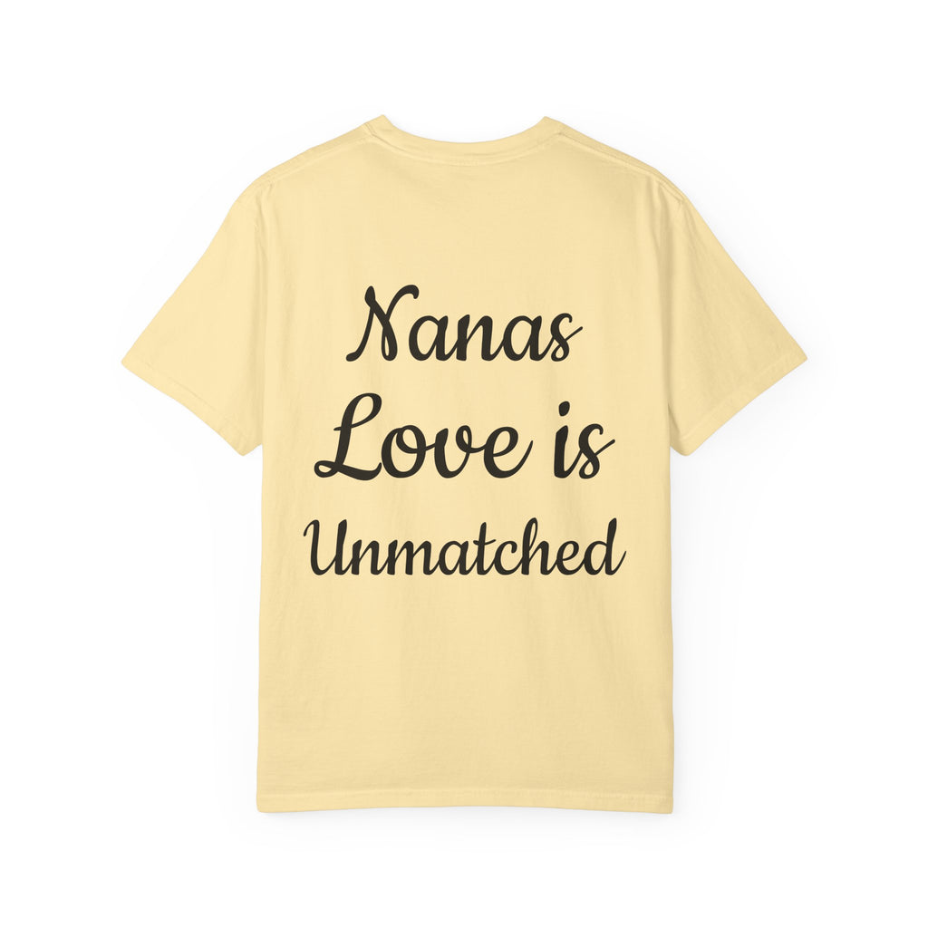 Heart Tie-Dye T-Shirt with 'Nannas Love is Unmatched' Design, Gift for Grandma, Summer Vibe Tee, Casual Wear, Birthday Gift