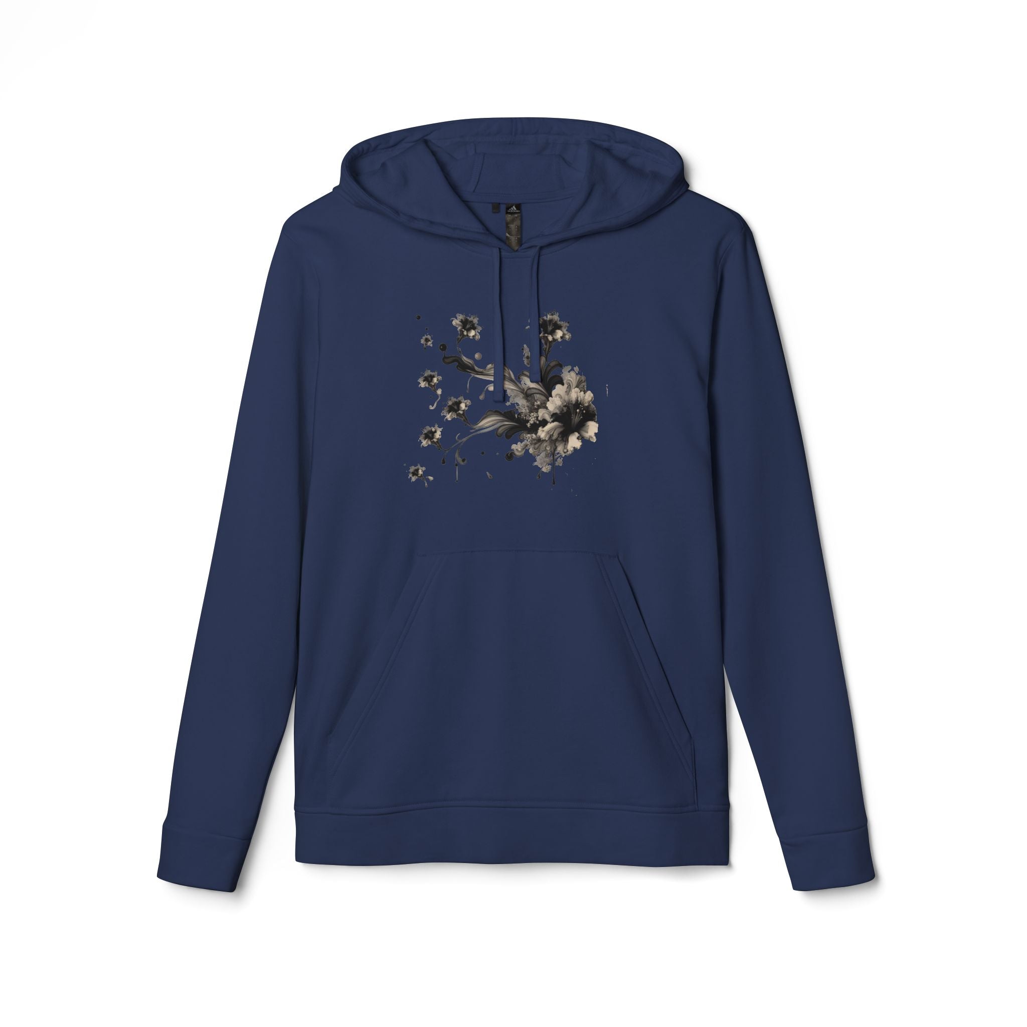 Artistic Rose Graphic Fleece Hoodie, Cozy Unisex Hoodie, Spring Fashion Hoodie, Casual Wear Hoodie, Gift for Her