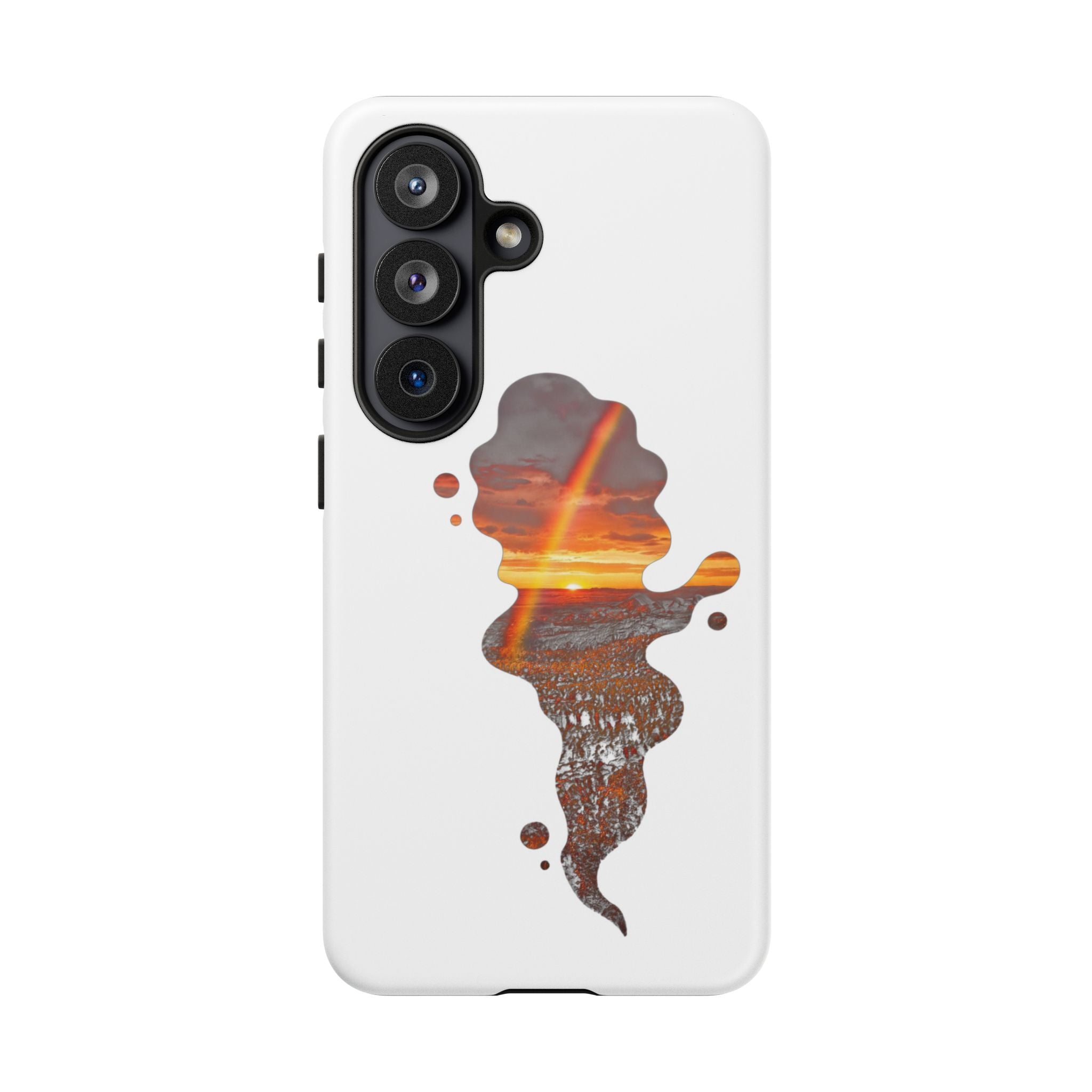 Sunset Melt Phone Case — Artistic Drip Beach Landscape Protective Cover