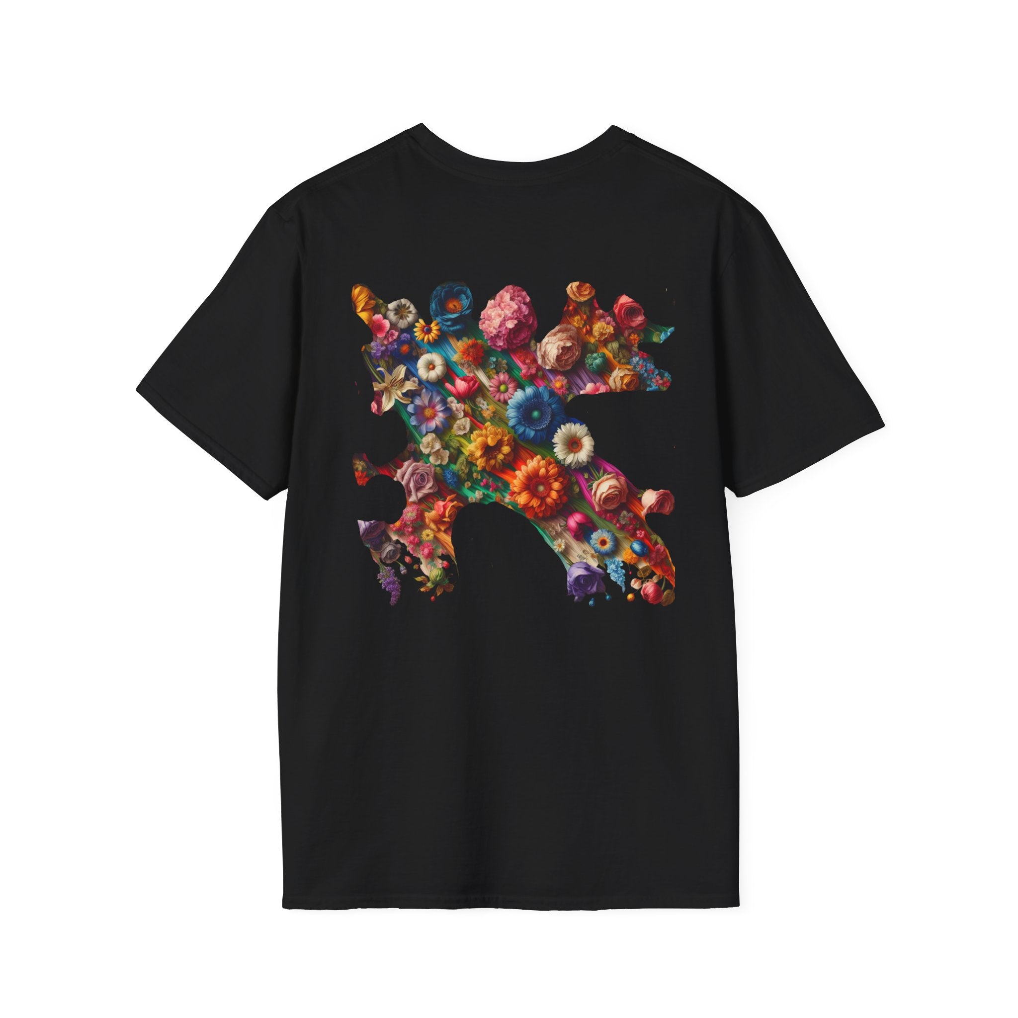 Vibrant Floral Graphic Tee, Unisex Softstyle T-Shirt for Nature Lovers, Art Enthusiasts, Gift for Her, Gift for Him