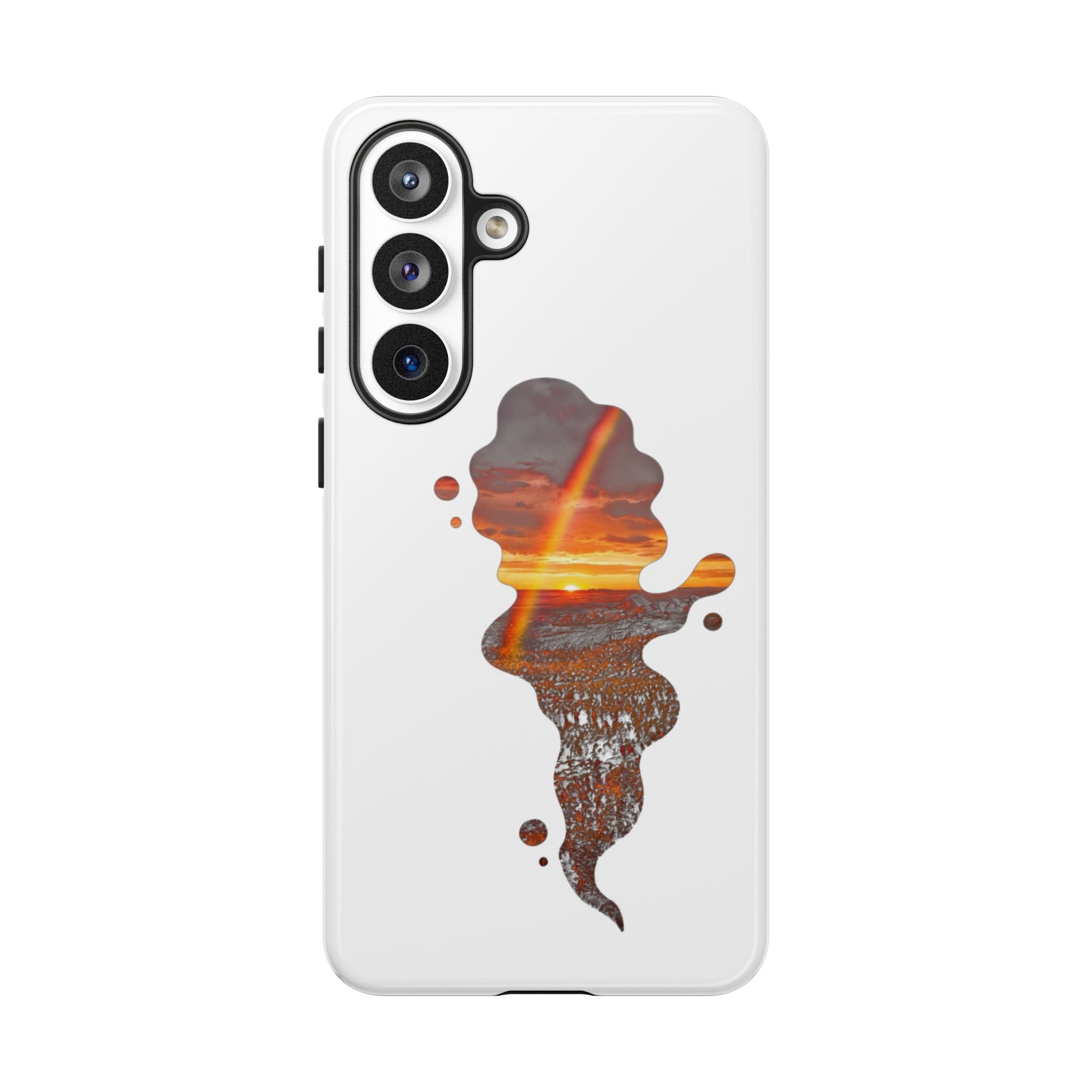 Sunset Melt Phone Case — Artistic Drip Beach Landscape Protective Cover