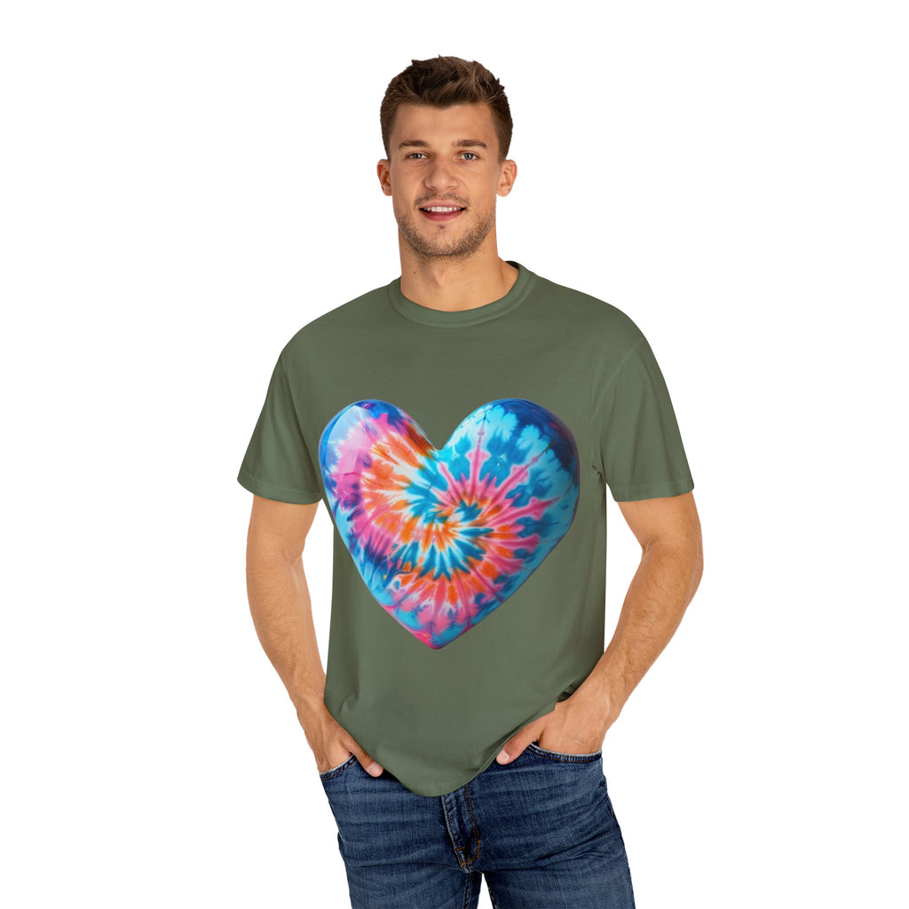 Heart Tie-Dye T-Shirt with 'Nannas Love is Unmatched' Design, Gift for Grandma, Summer Vibe Tee, Casual Wear, Birthday Gift