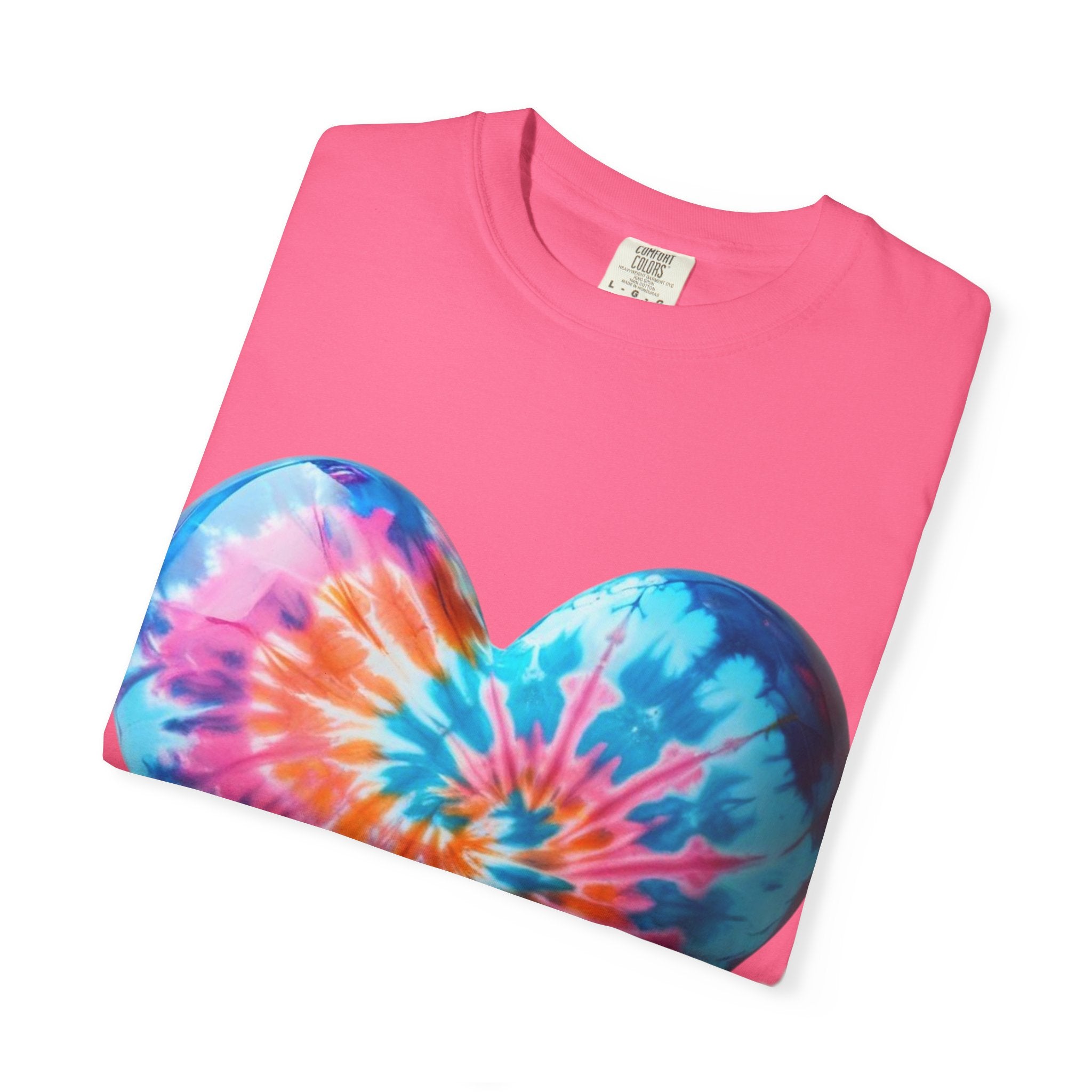 Heart Tie-Dye T-Shirt with 'Nannas Love is Unmatched' Design, Gift for Grandma, Summer Vibe Tee, Casual Wear, Birthday Gift