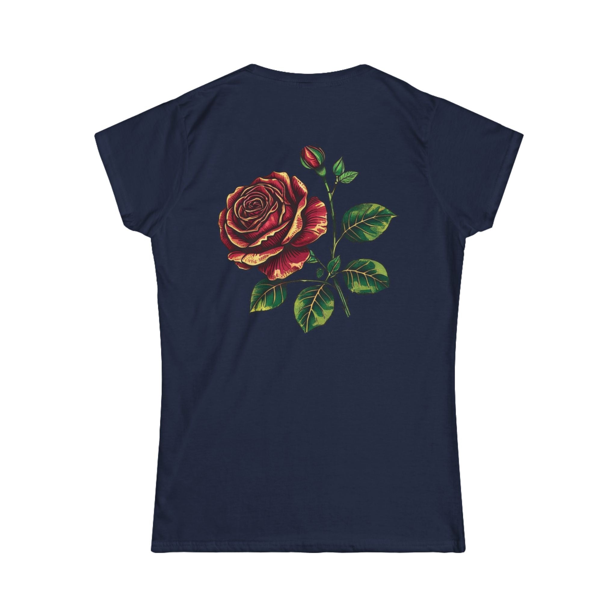 Women's Floral Graphic Tee, Rose Design Shirt, Casual Wear, Gift for Her, Spring Fashion, Nature Lover's Tee