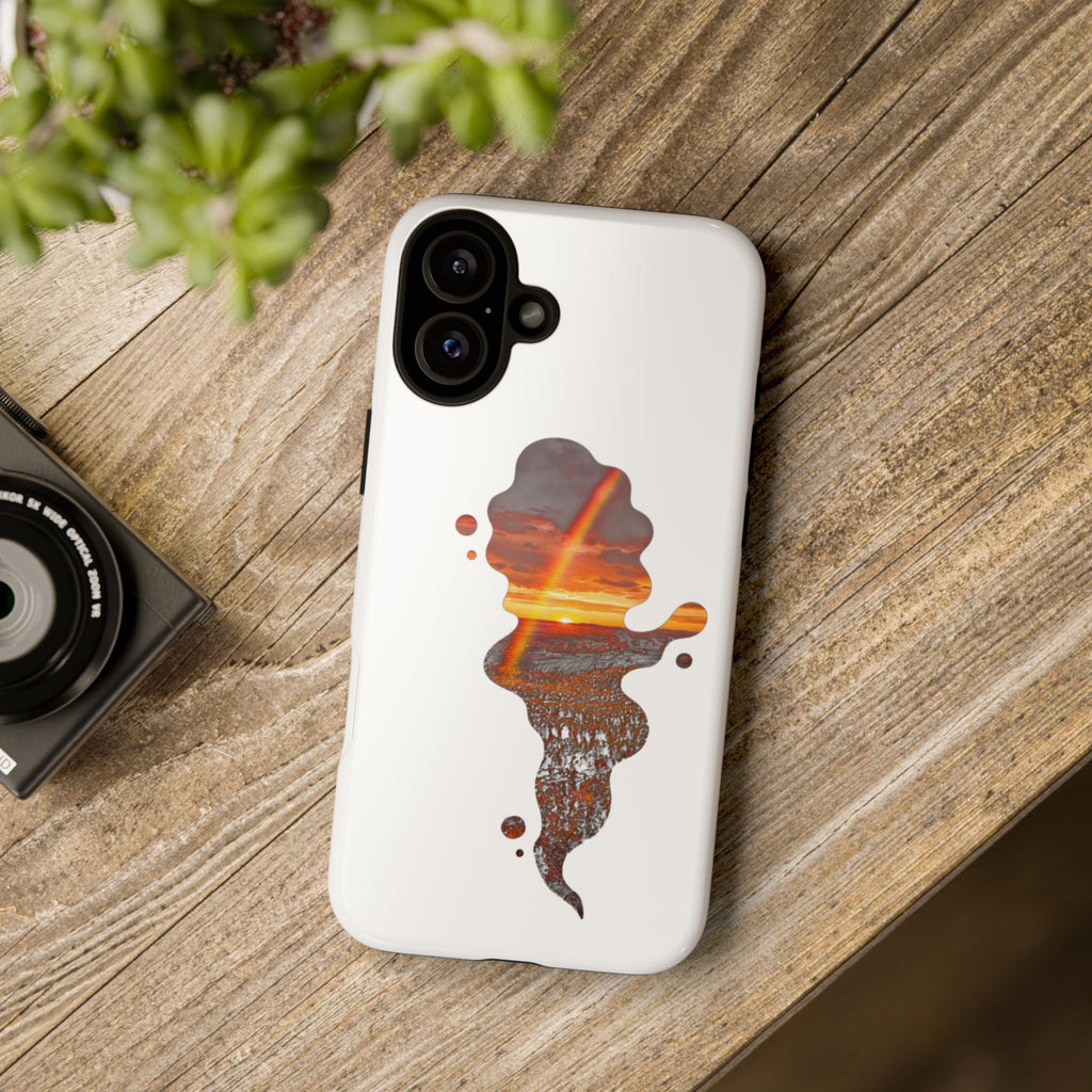 Sunset Melt Phone Case — Artistic Drip Beach Landscape Protective Cover