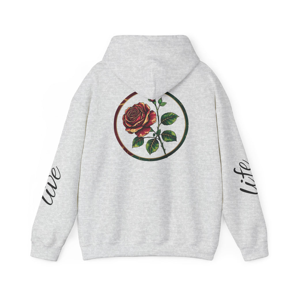 Nature-Inspired Hoodie with Floral Prints, Cozy Sweatshirt, Gift for Nature Lovers, Perfect for Autumn, Unisex Casual Wear