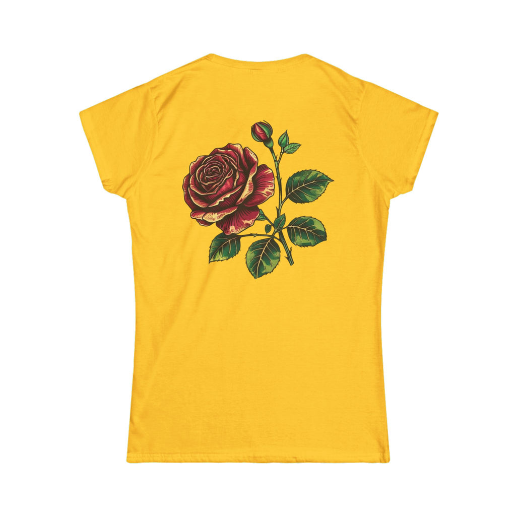 Women's Floral Graphic Tee, Rose Design Shirt, Casual Wear, Gift for Her, Spring Fashion, Nature Lover's Tee