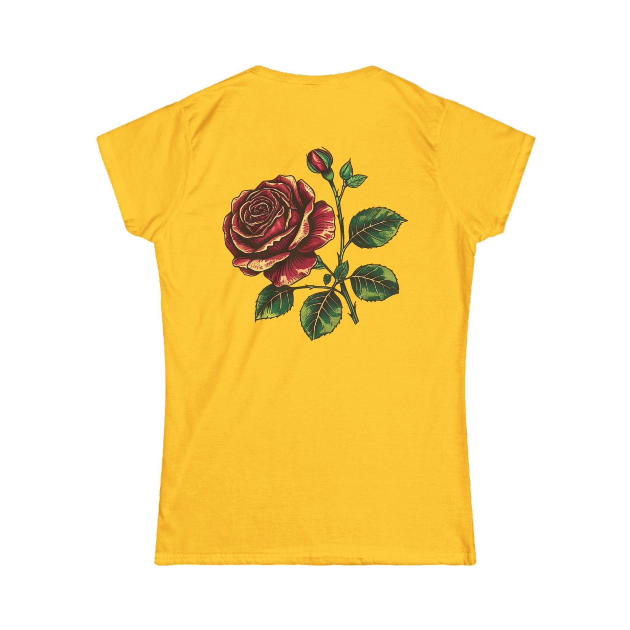 Women's Floral Graphic Tee, Rose Design Shirt, Casual Wear, Gift for Her, Spring Fashion, Nature Lover's Tee