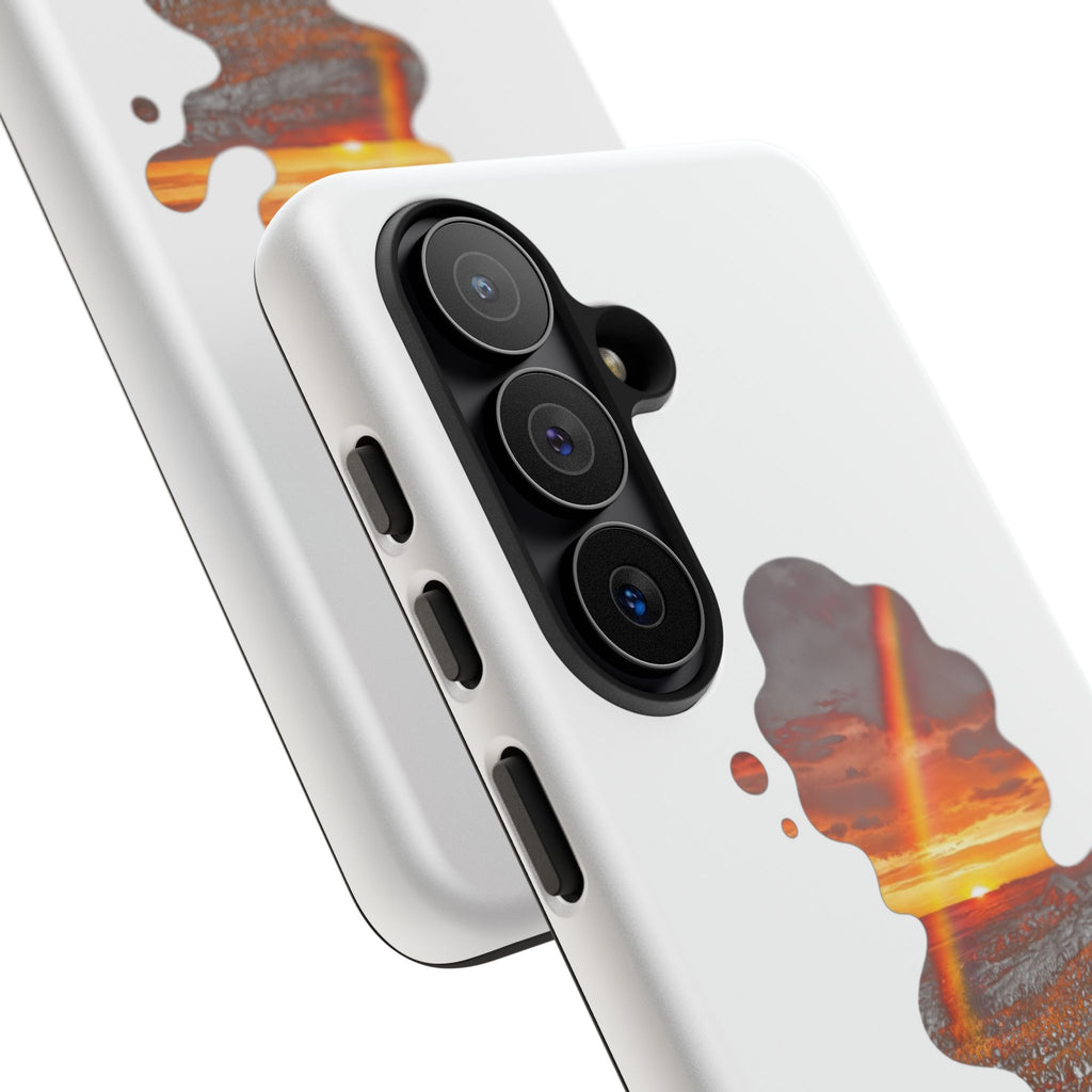 Sunset Melt Phone Case — Artistic Drip Beach Landscape Protective Cover