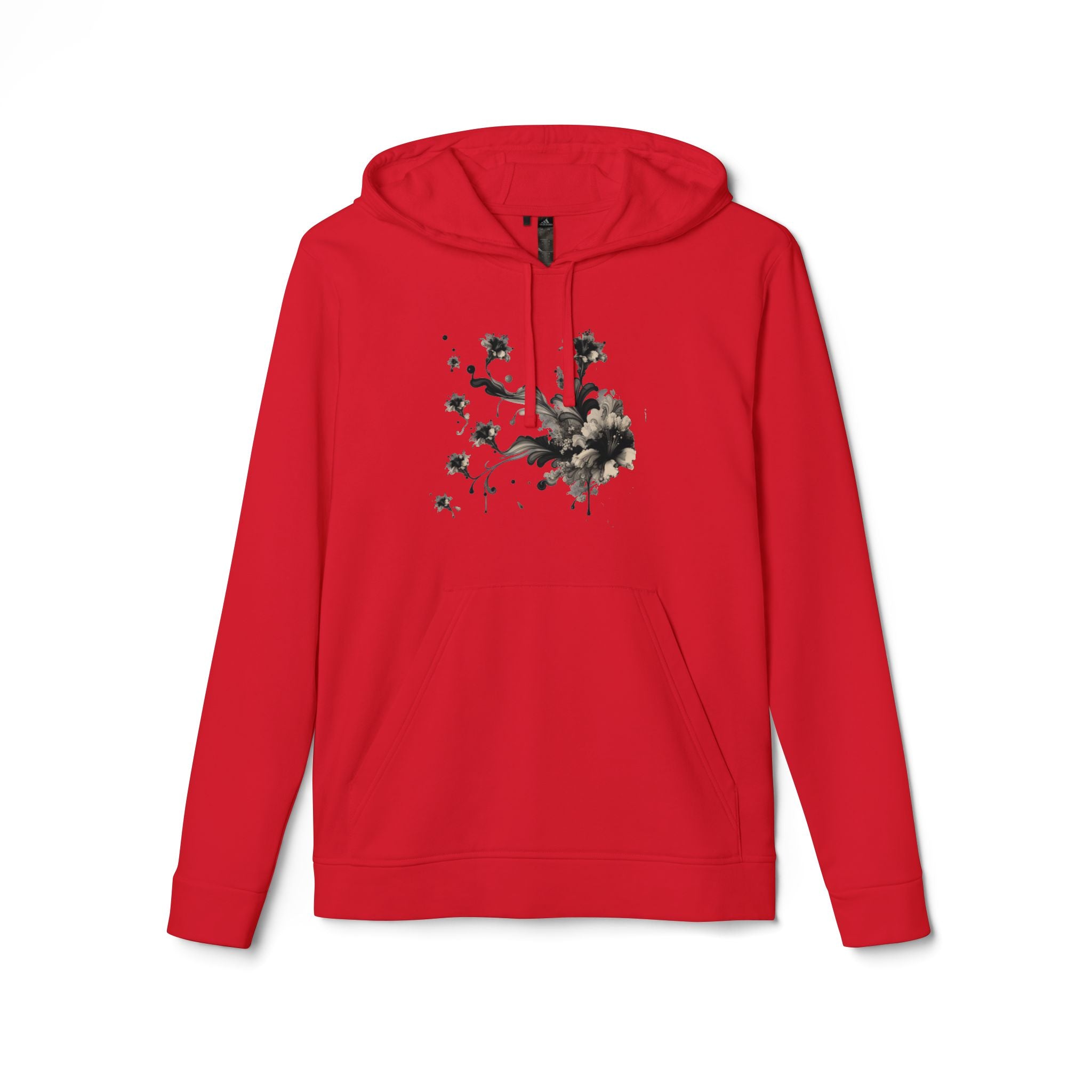 Artistic Rose Graphic Fleece Hoodie, Cozy Unisex Hoodie, Spring Fashion Hoodie, Casual Wear Hoodie, Gift for Her