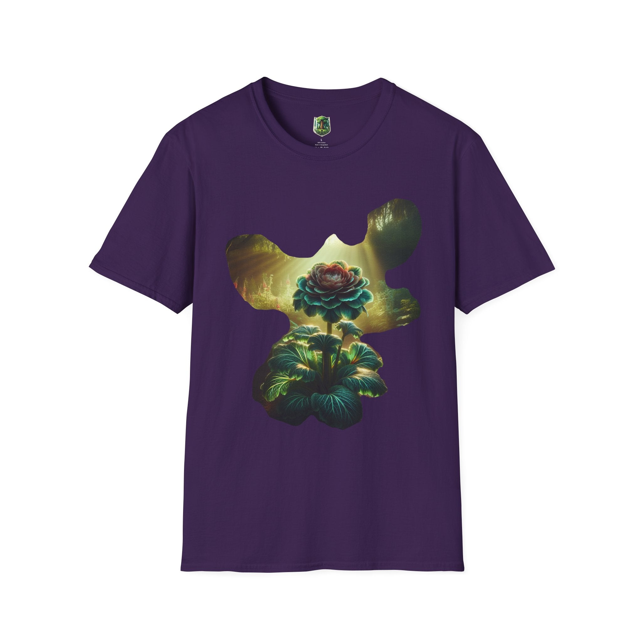 Vibrant Floral Graphic Tee, Unisex Softstyle T-Shirt for Nature Lovers, Art Enthusiasts, Gift for Her, Gift for Him