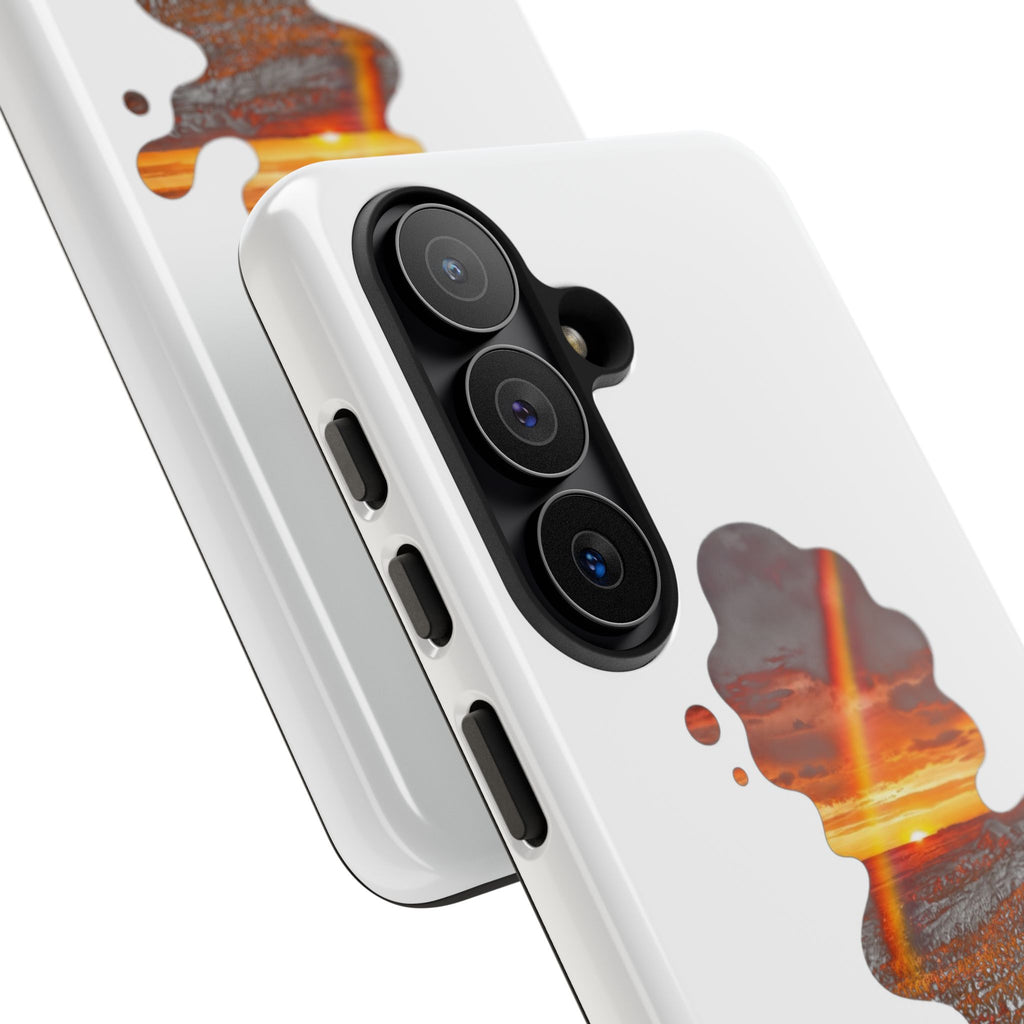 Sunset Melt Phone Case — Artistic Drip Beach Landscape Protective Cover
