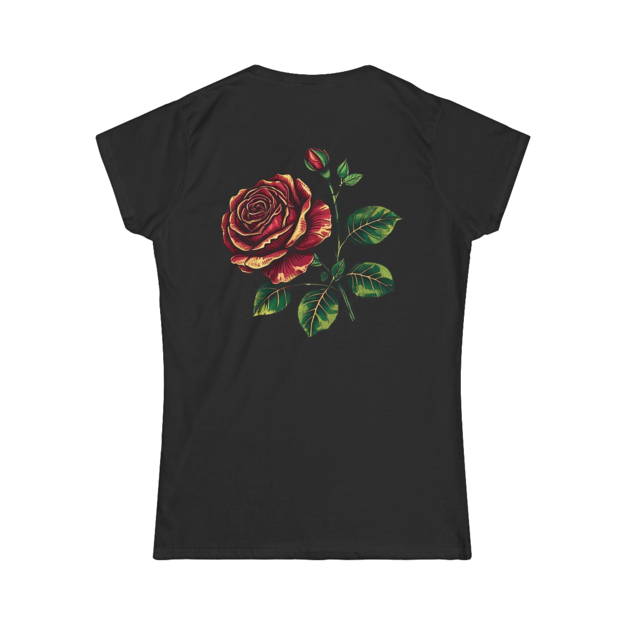 Women's Floral Graphic Tee, Rose Design Shirt, Casual Wear, Gift for Her, Spring Fashion, Nature Lover's Tee