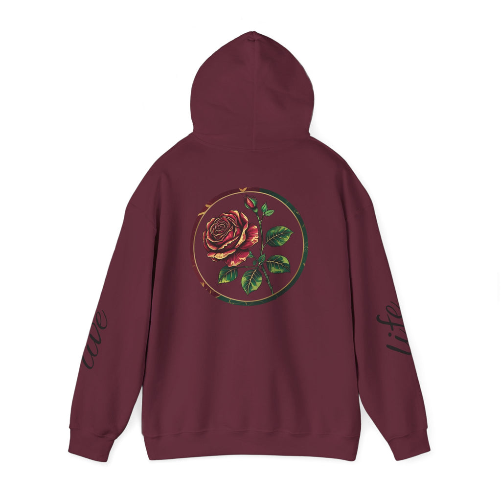Nature-Inspired Hoodie with Floral Prints, Cozy Sweatshirt, Gift for Nature Lovers, Perfect for Autumn, Unisex Casual Wear