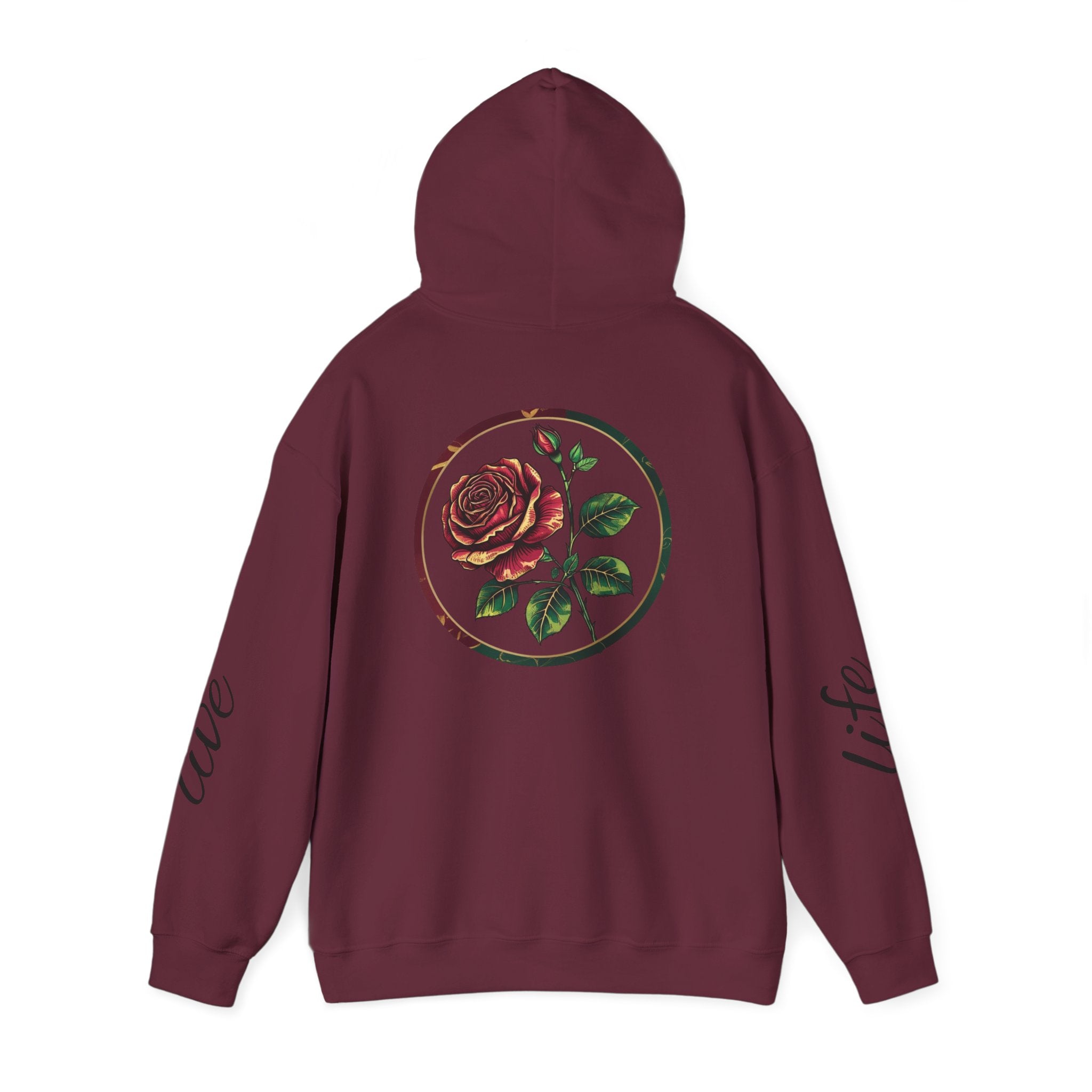 Nature-Inspired Hoodie with Floral Prints, Cozy Sweatshirt, Gift for Nature Lovers, Perfect for Autumn, Unisex Casual Wear