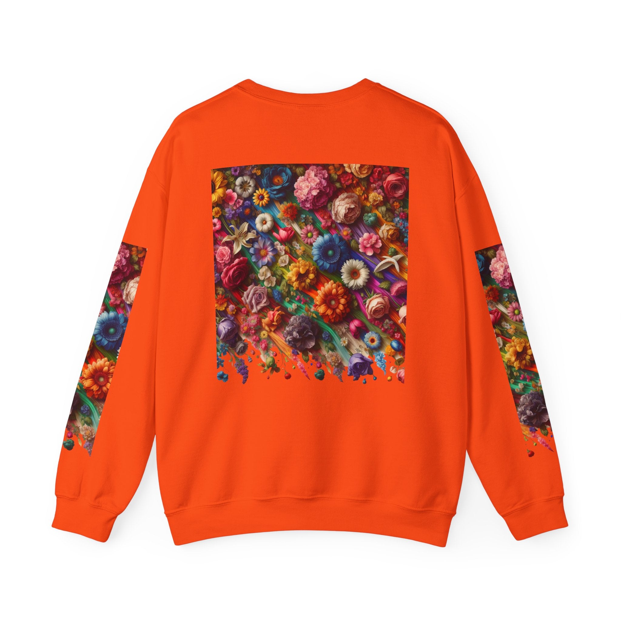 Vibrant Floral Sweatshirt, Colorful Crewneck, Cozy Unisex Pullover, Artistic Gift, Casual Style