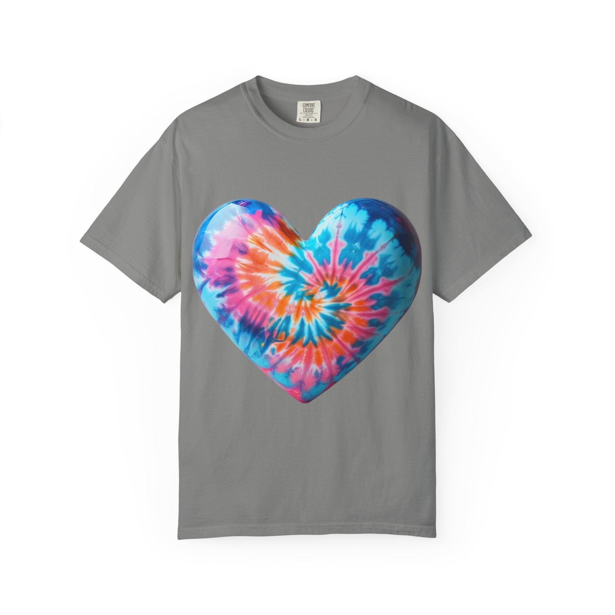 Heart Tie-Dye T-Shirt with 'Nannas Love is Unmatched' Design, Gift for Grandma, Summer Vibe Tee, Casual Wear, Birthday Gift