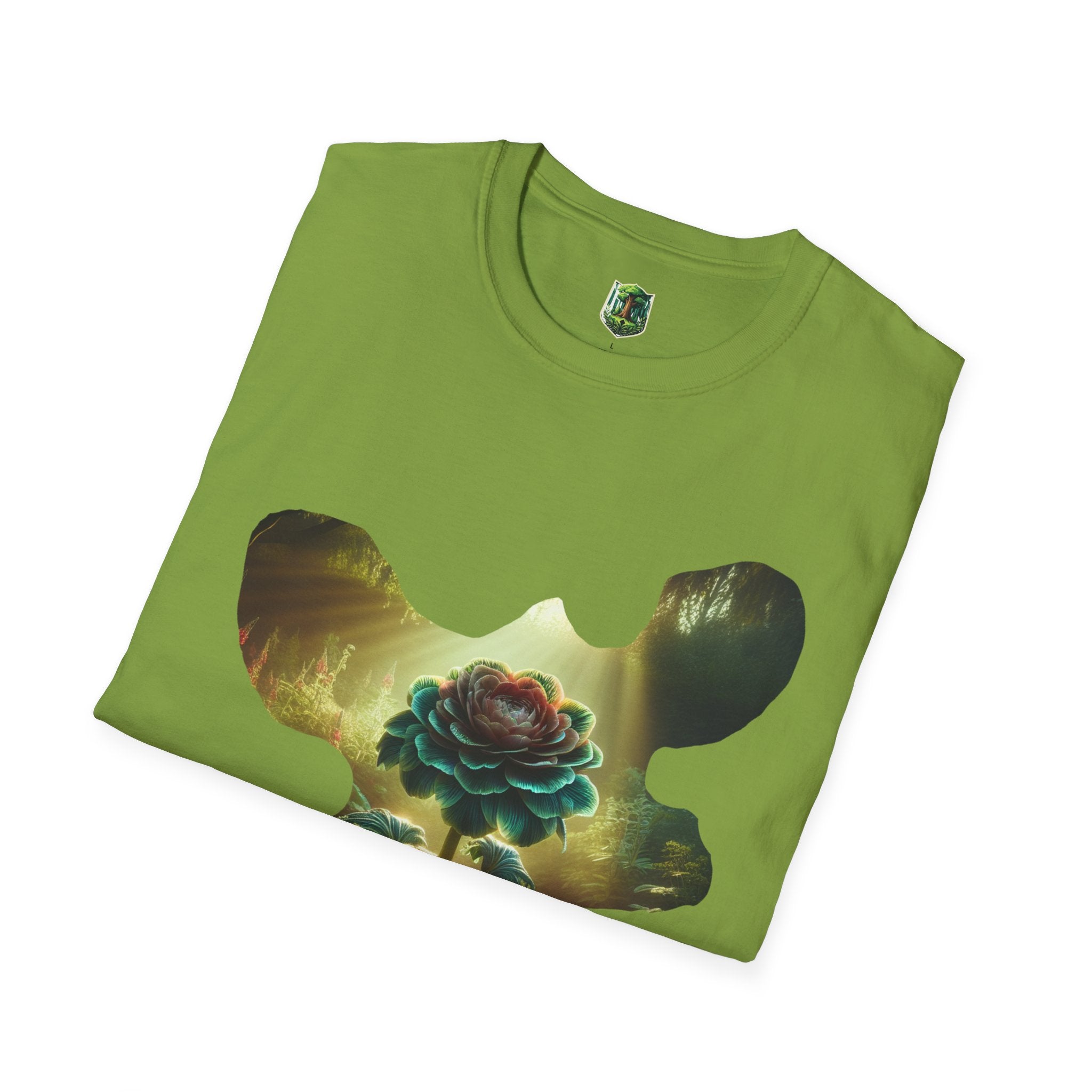 Vibrant Floral Graphic Tee, Unisex Softstyle T-Shirt for Nature Lovers, Art Enthusiasts, Gift for Her, Gift for Him