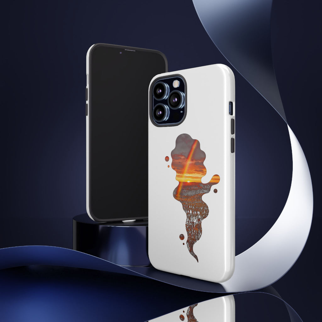 Sunset Melt Phone Case — Artistic Drip Beach Landscape Protective Cover