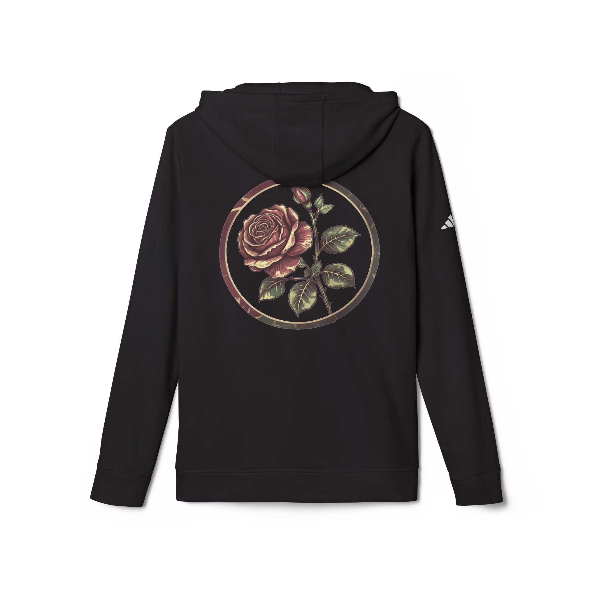 Artistic Rose Graphic Fleece Hoodie, Cozy Unisex Hoodie, Spring Fashion Hoodie, Casual Wear Hoodie, Gift for Her