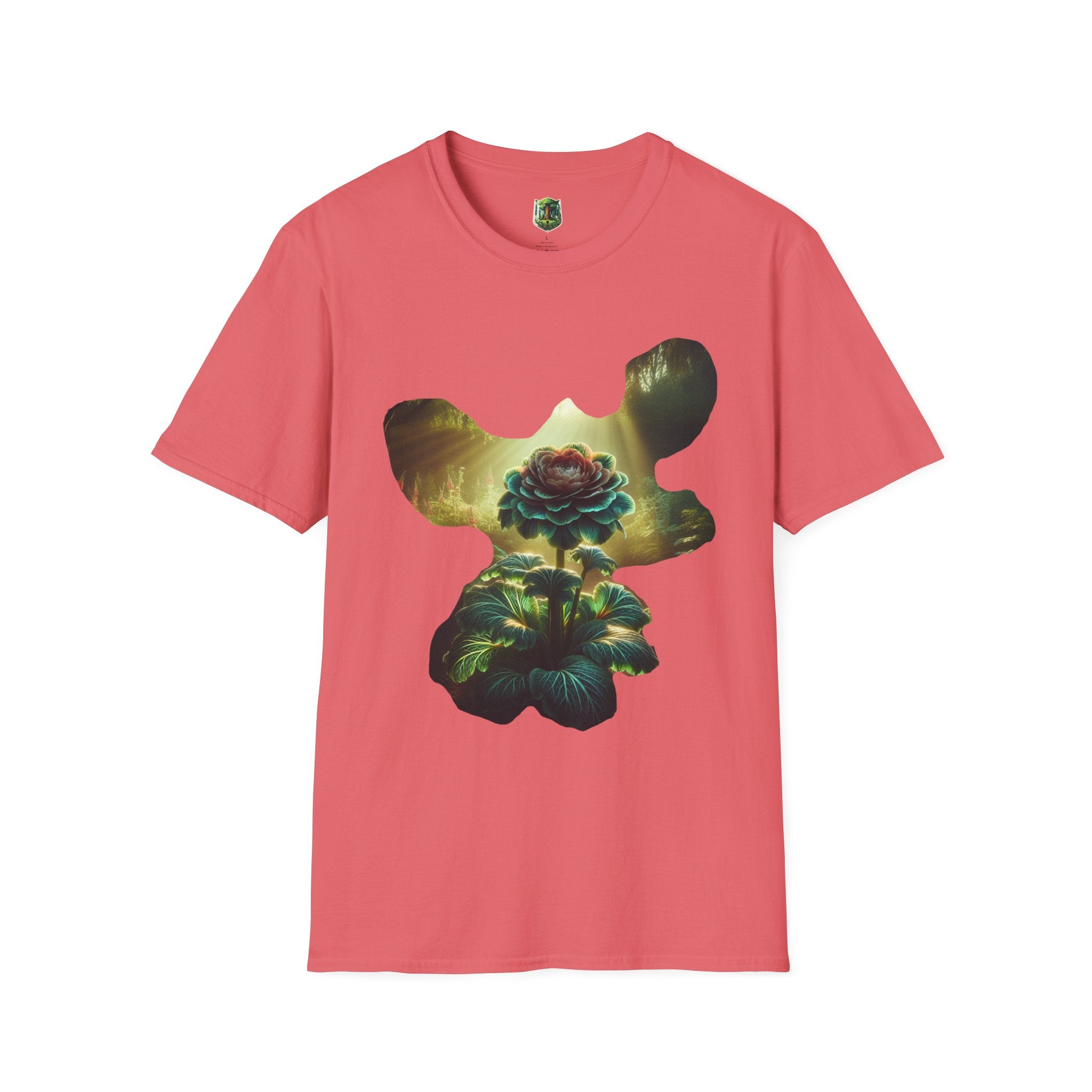 Vibrant Floral Graphic Tee, Unisex Softstyle T-Shirt for Nature Lovers, Art Enthusiasts, Gift for Her, Gift for Him