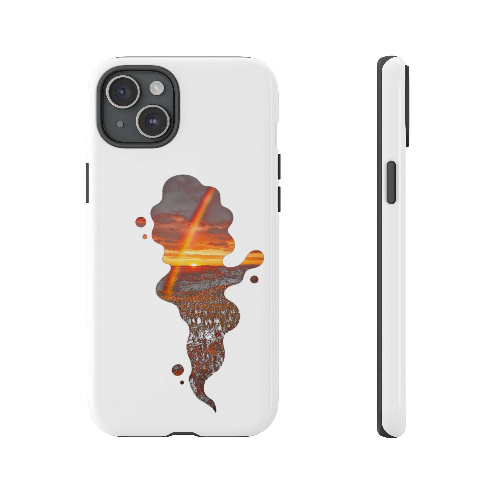 Sunset Melt Phone Case — Artistic Drip Beach Landscape Protective Cover