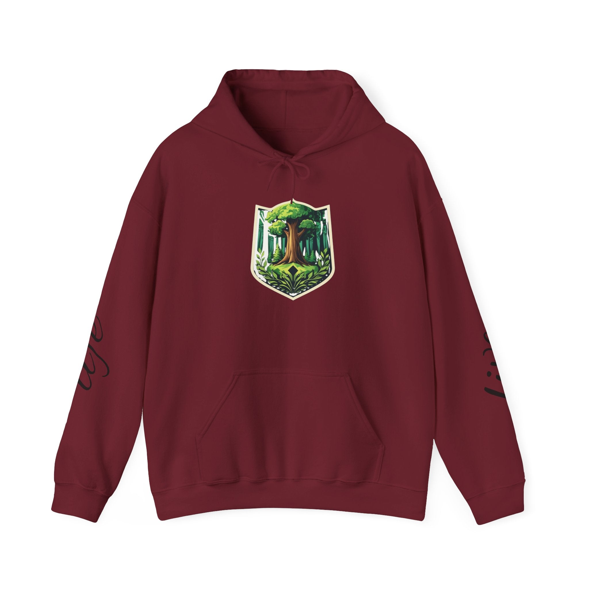 Nature-Inspired Hoodie with Floral Prints, Cozy Sweatshirt, Gift for Nature Lovers, Perfect for Autumn, Unisex Casual Wear