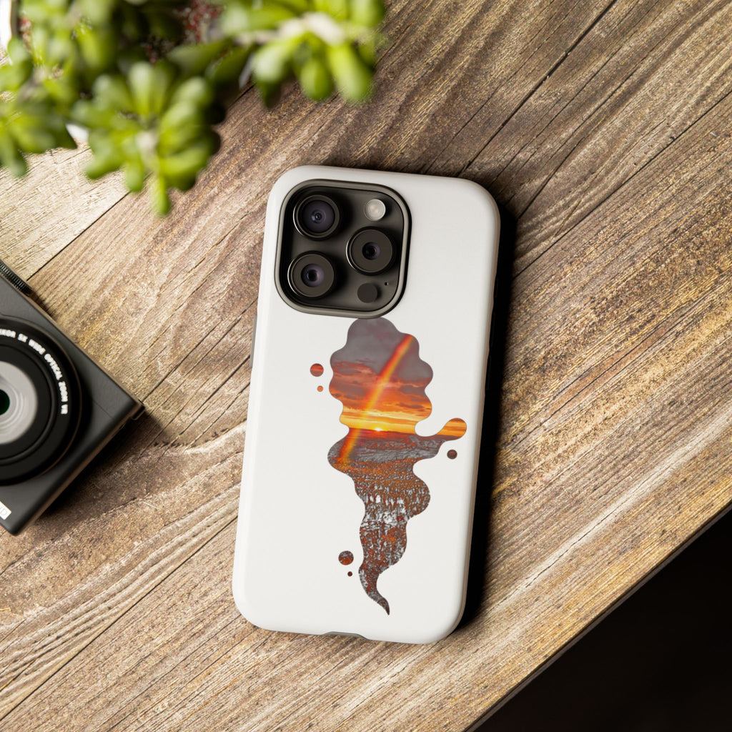 Sunset Melt Phone Case — Artistic Drip Beach Landscape Protective Cover
