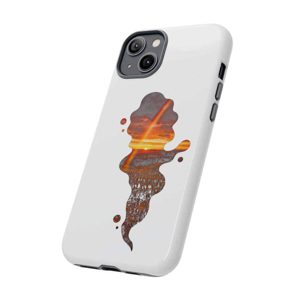 Sunset Melt Phone Case — Artistic Drip Beach Landscape Protective Cover