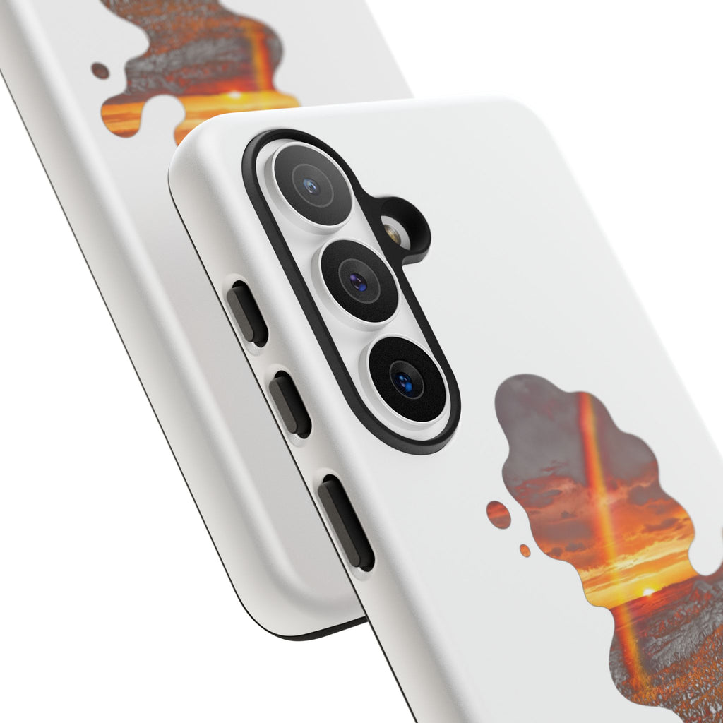 Sunset Melt Phone Case — Artistic Drip Beach Landscape Protective Cover