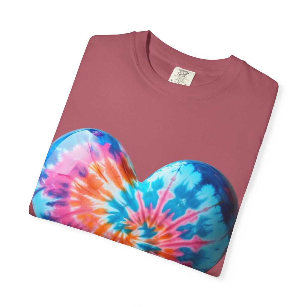 Heart Tie-Dye T-Shirt with 'Nannas Love is Unmatched' Design, Gift for Grandma, Summer Vibe Tee, Casual Wear, Birthday Gift